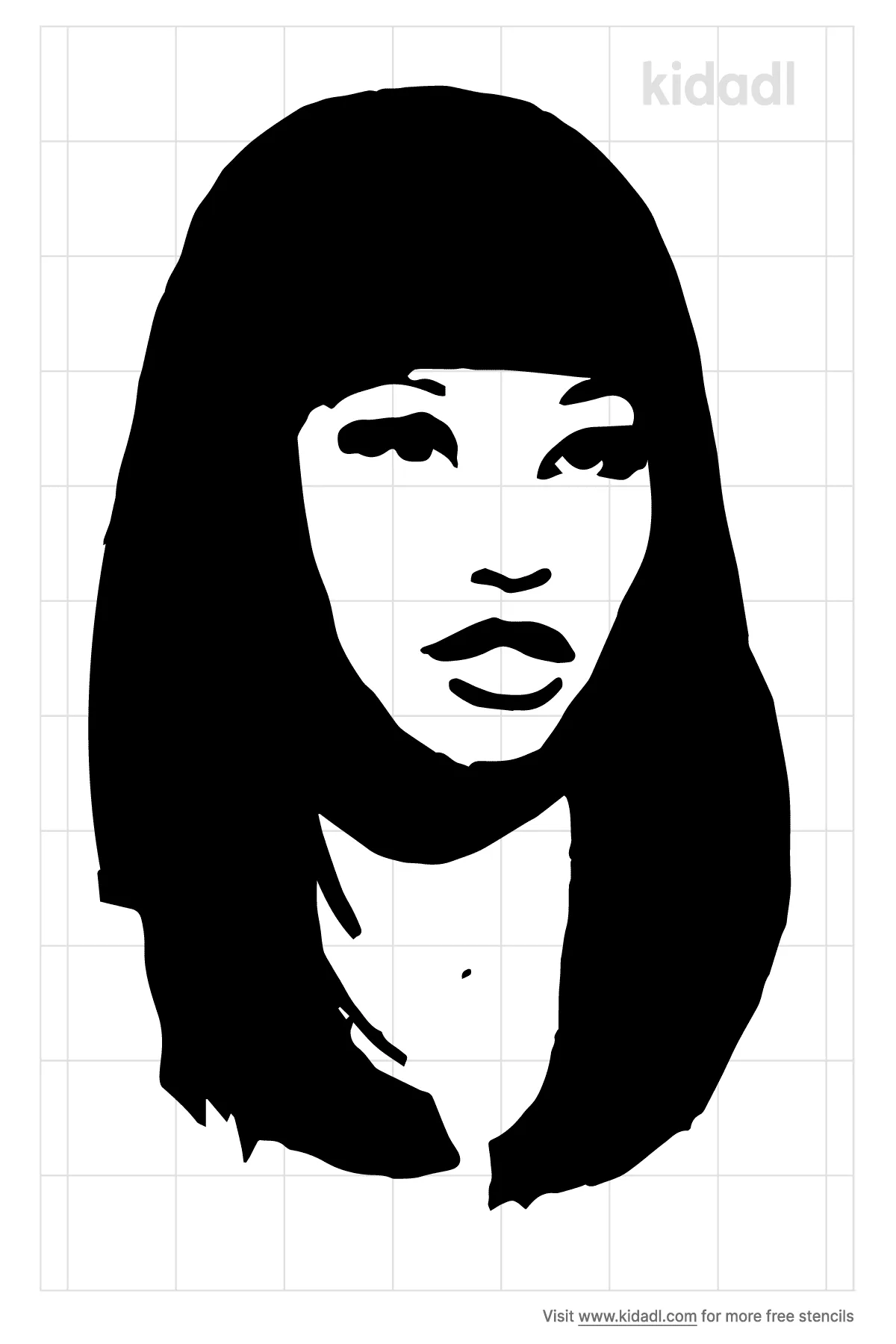 Free Nicki Minaj Stencil | Stencil Printables | Kidadl