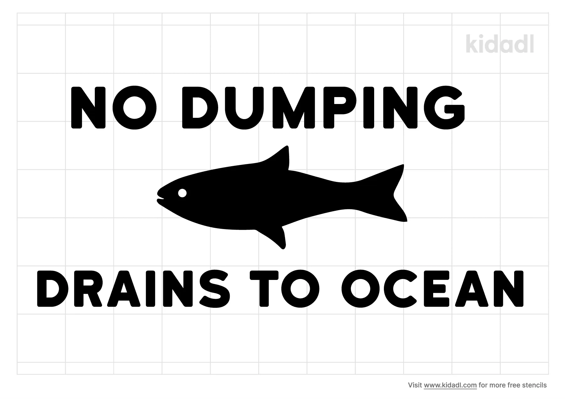 No Dumping Drains To Ocean | Kidadl