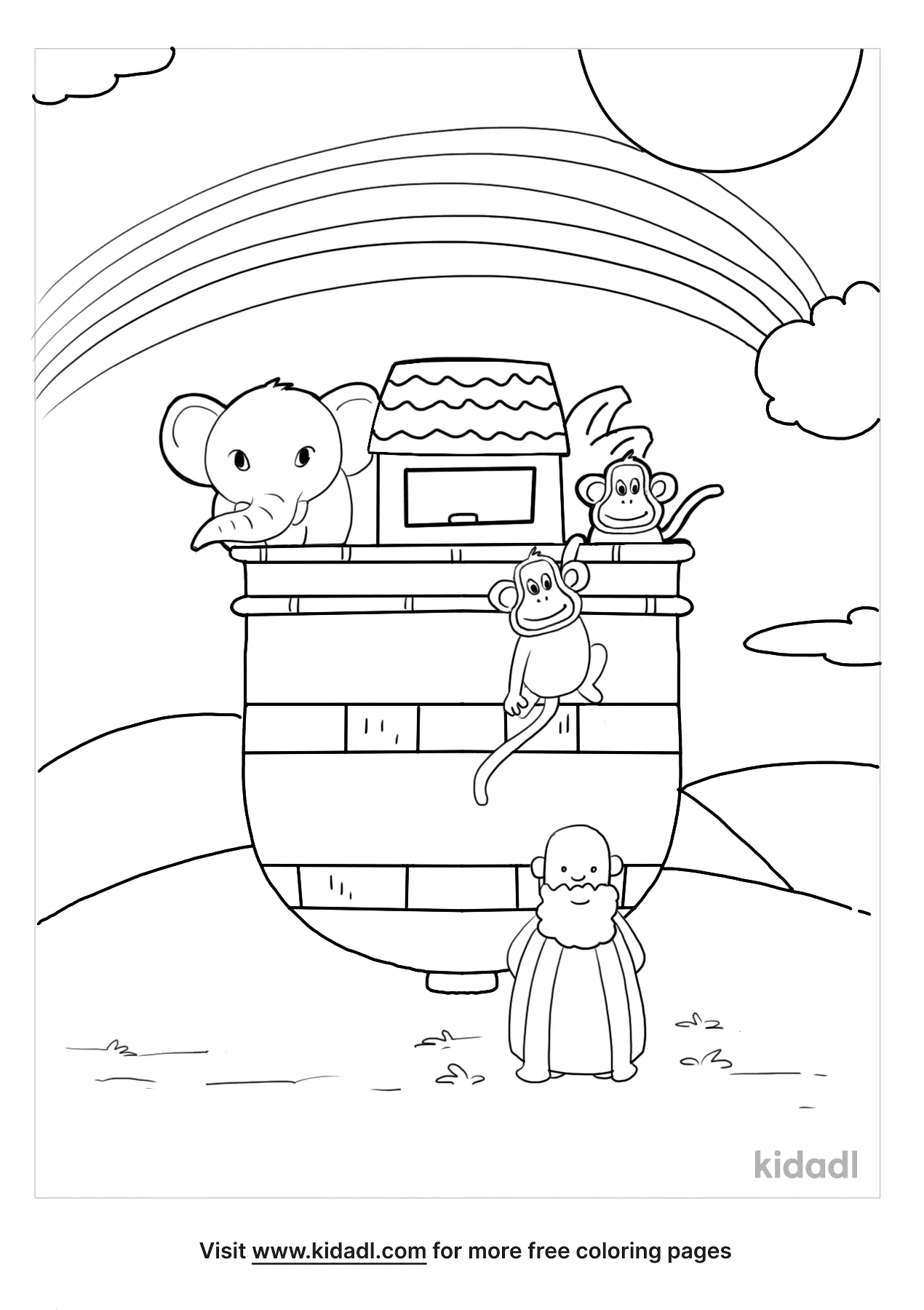 Noah's Ark Coloring Pages | Free Bible Coloring Pages | Kidadl