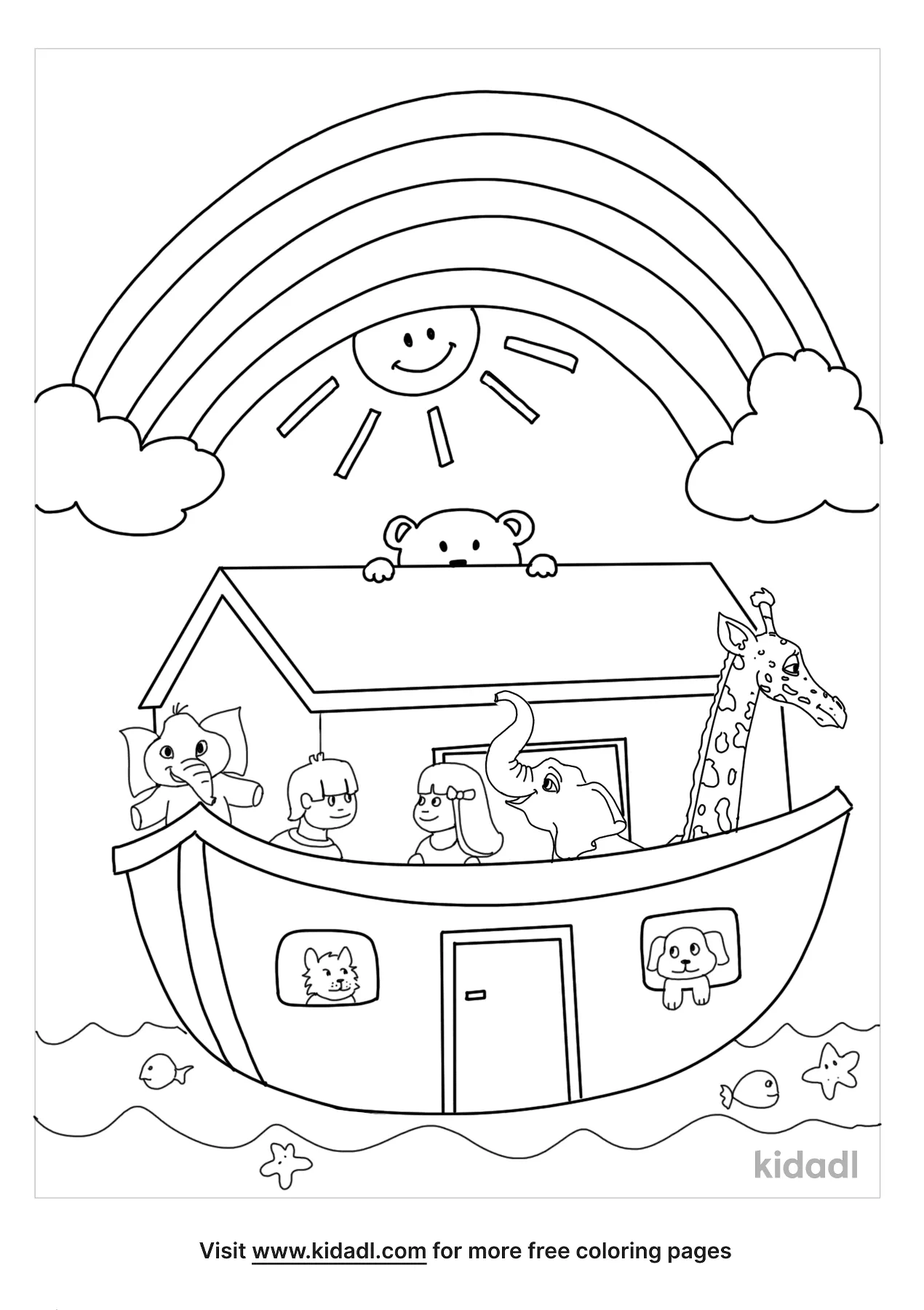 Noah S Ark Coloring Pages Free Bible Coloring Pages Kidadl