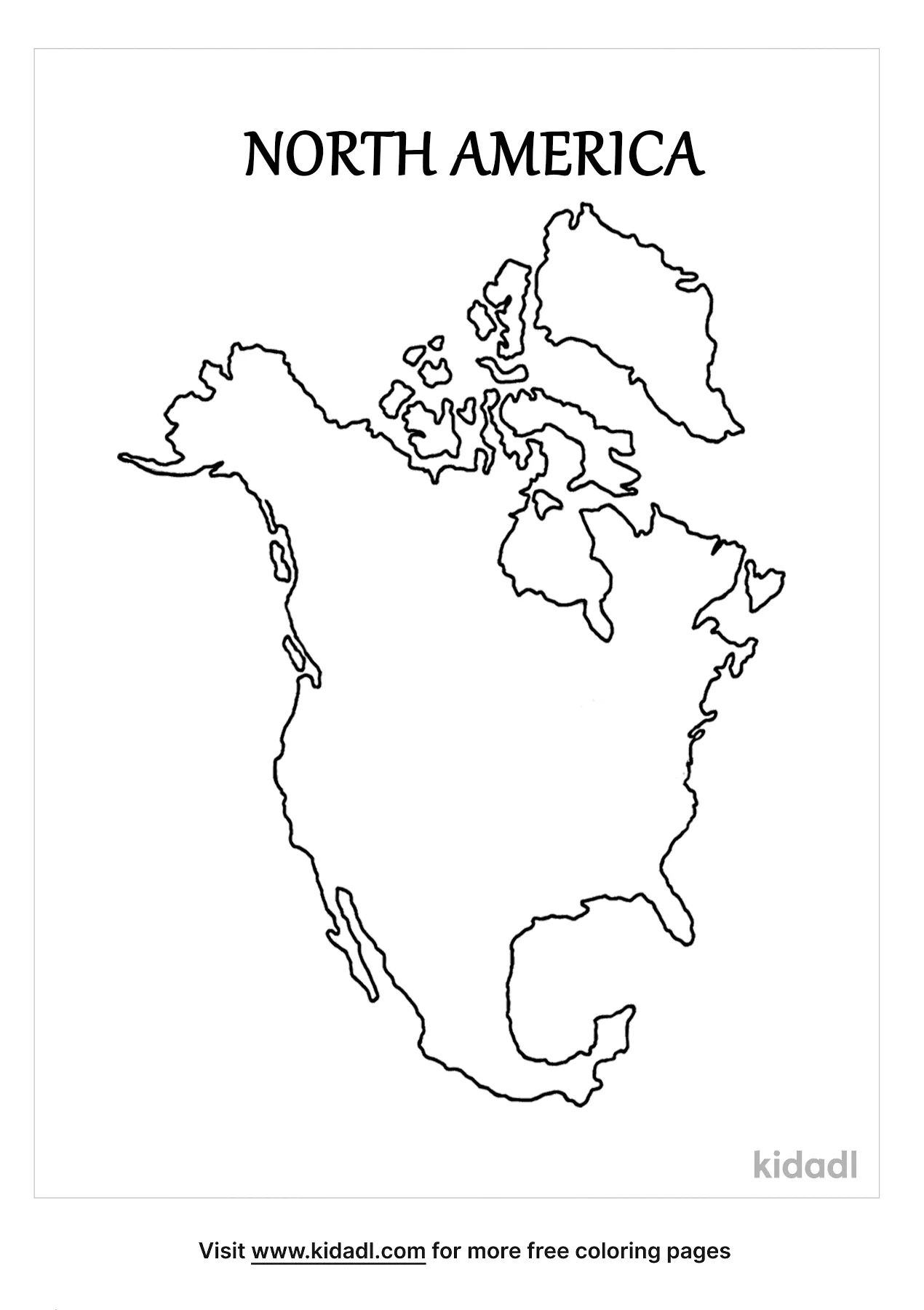north america map kidadl