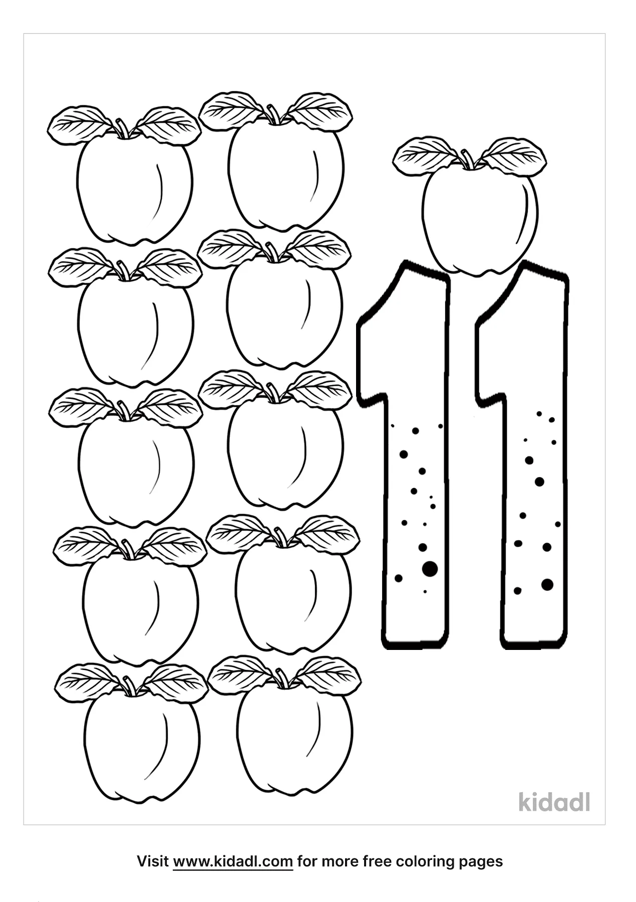 number 11 coloring pages free numbers coloring pages kidadl