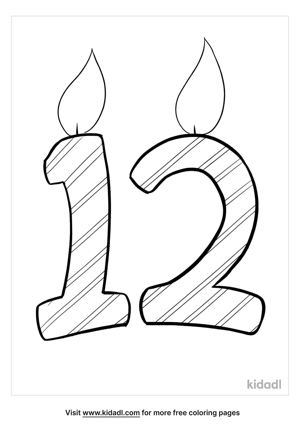 Number 12 Coloring Pages Printable