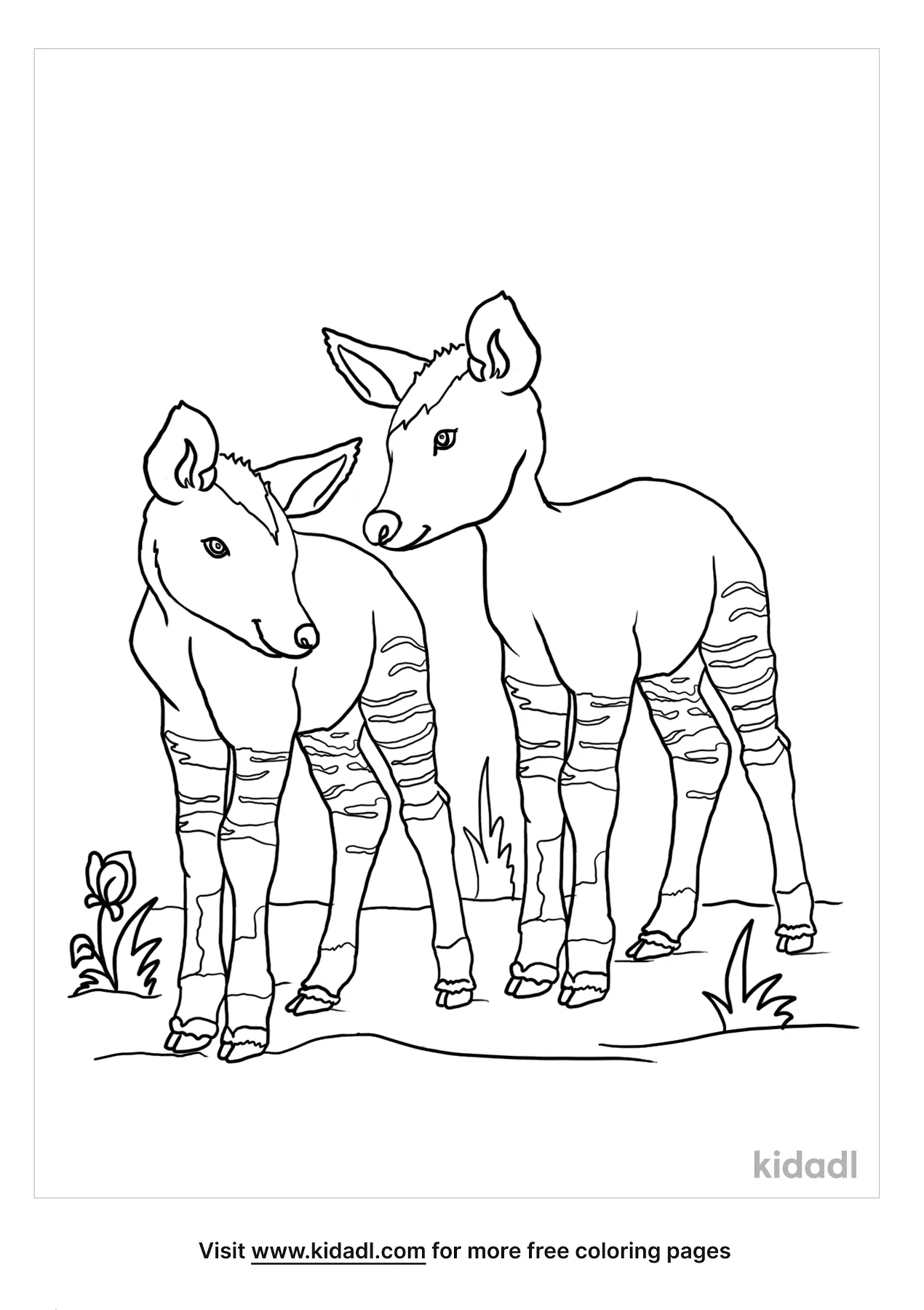 √ Okapi Coloring Page : Cartoon Okapi Coloring Page Coloringall : Okapi