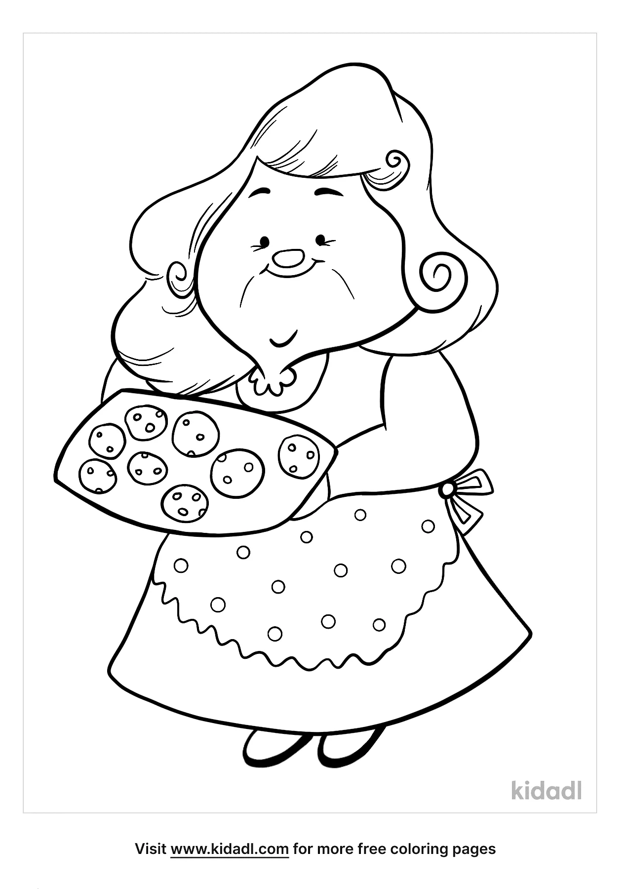 Old Lady Coloring Pages