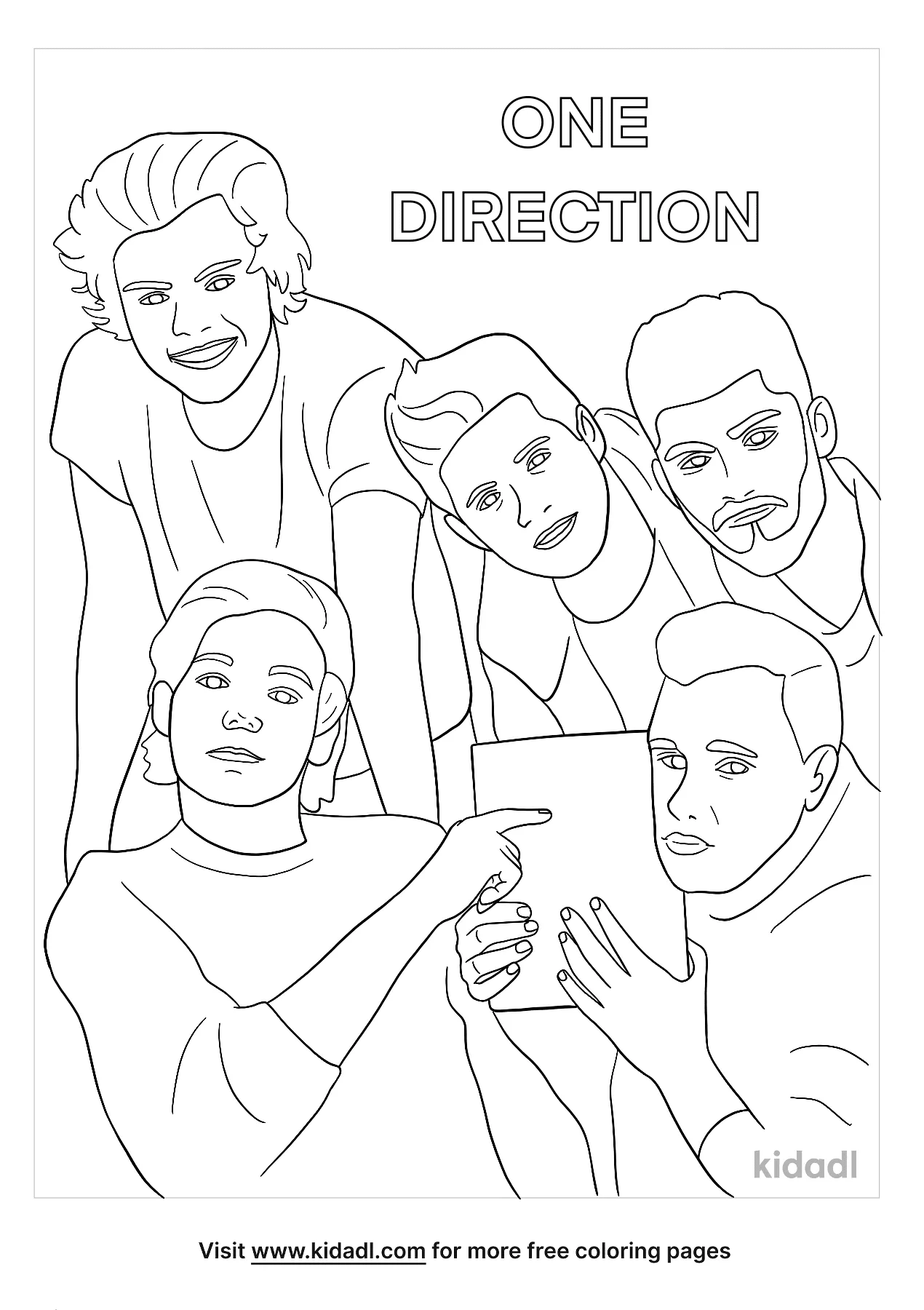 Free Coloring Pages One Direction