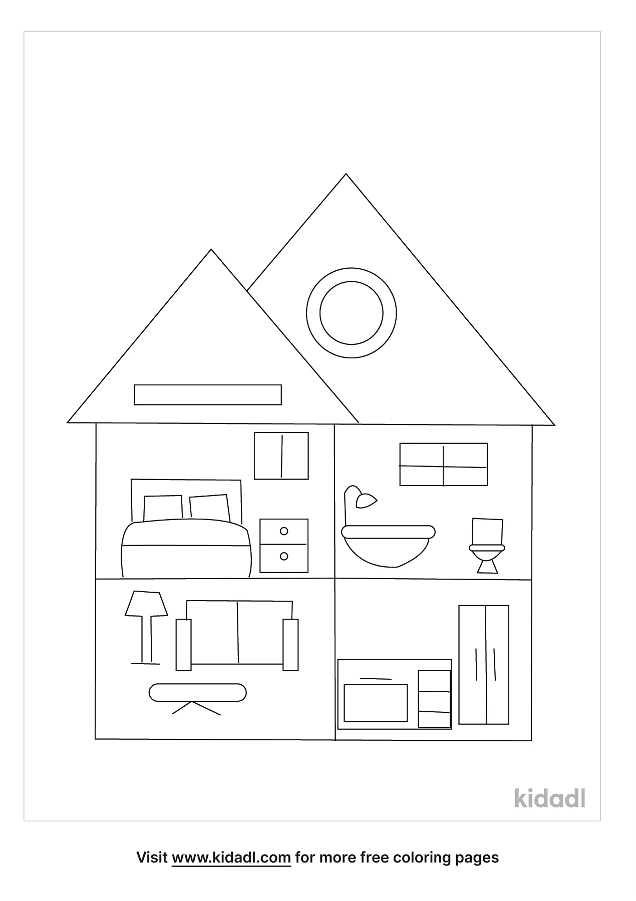 house coloring pages online
