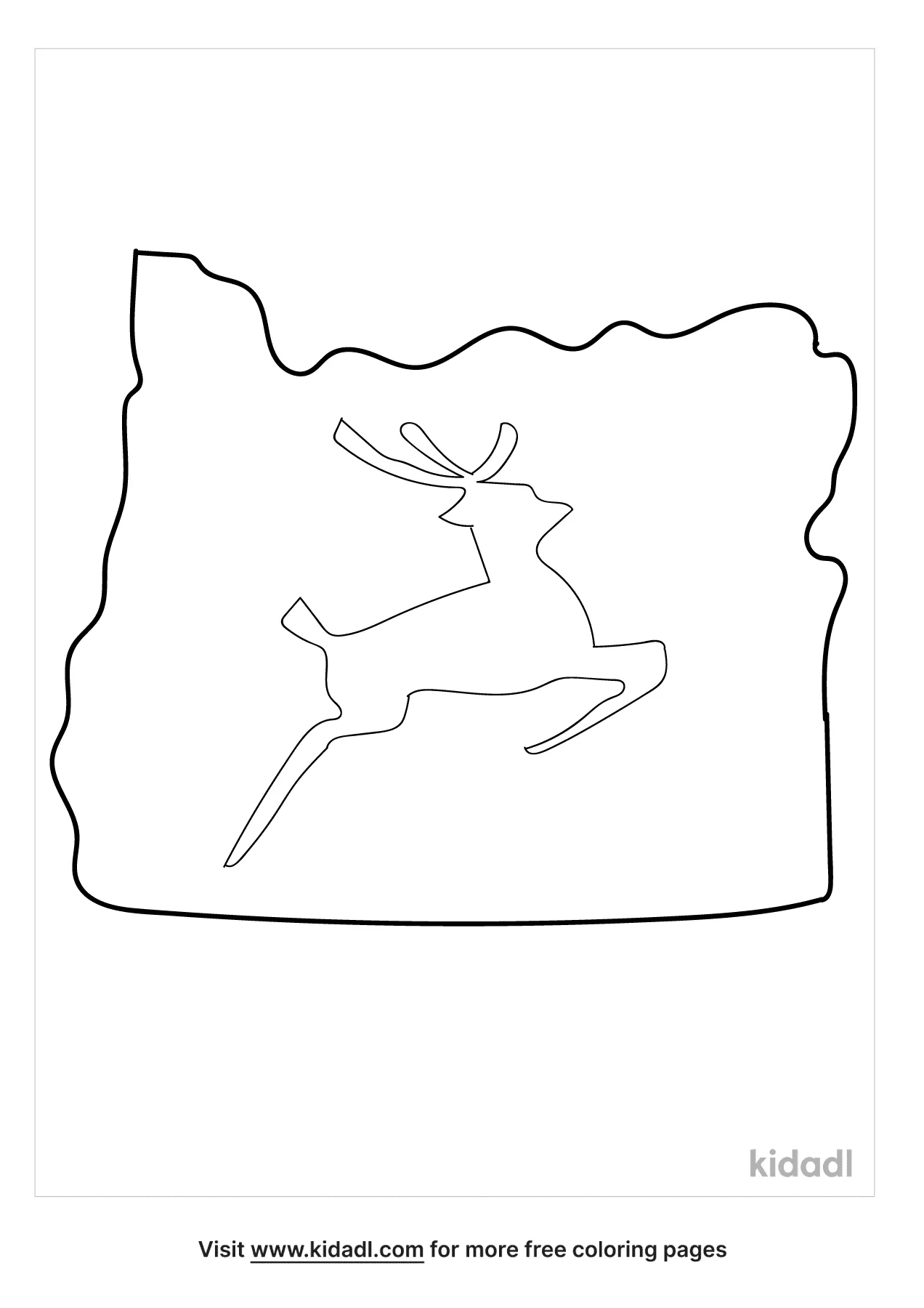 Oregon Icons Coloring Page