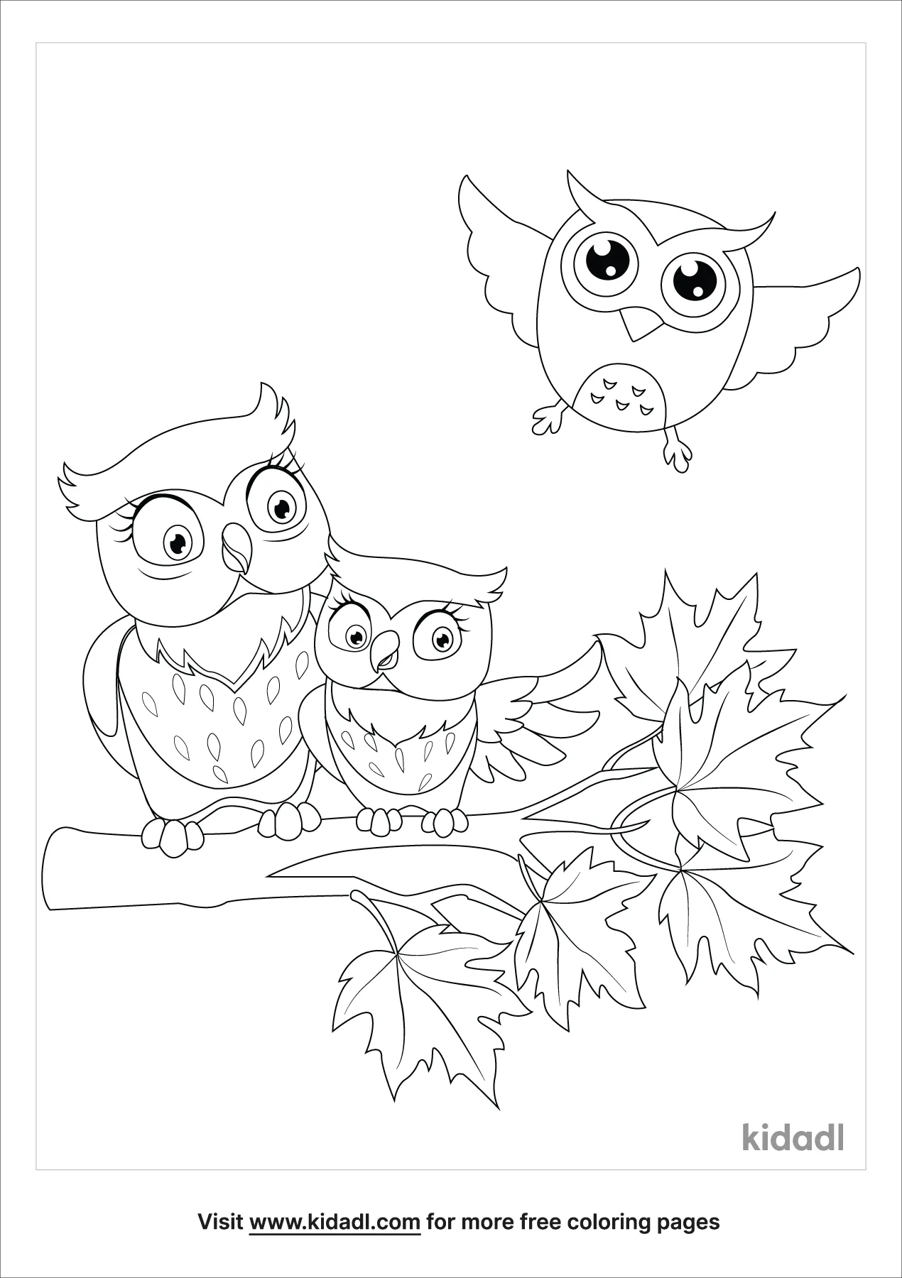 owl family coloring pages