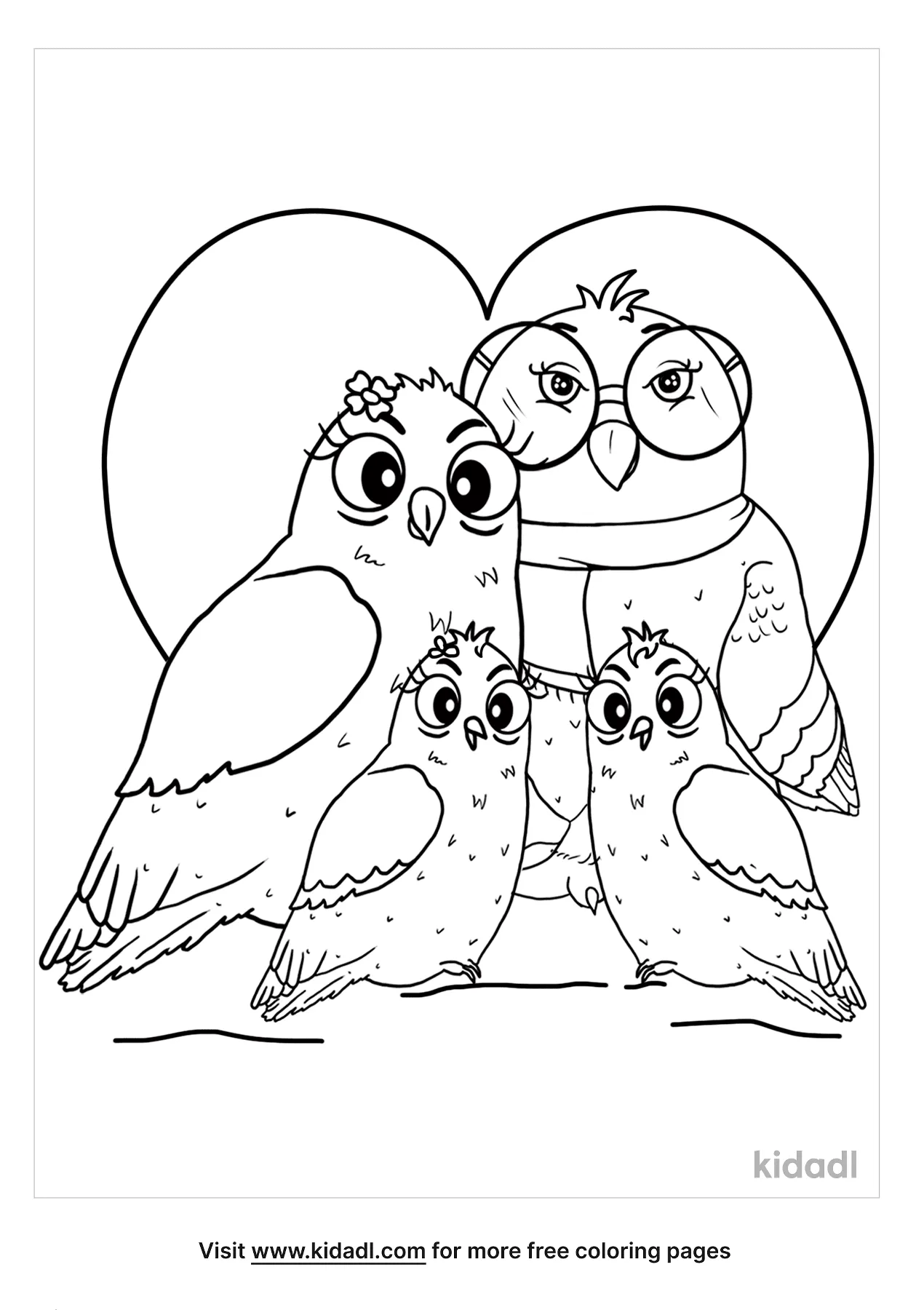 owl family coloring pages