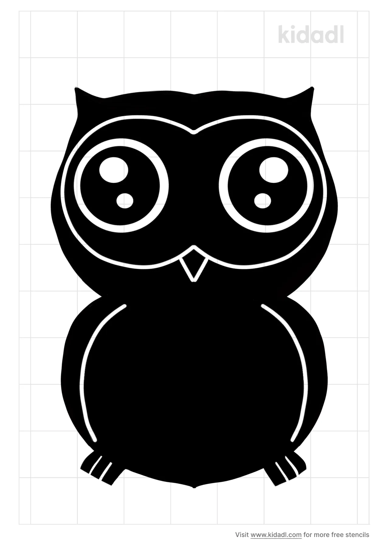 Free Owl Stencil Stencil Printables Kidadl