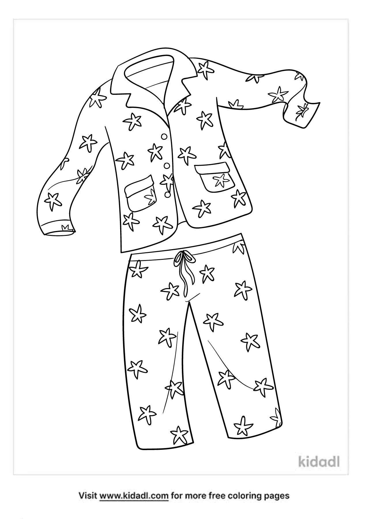 Pajamas Coloring Page