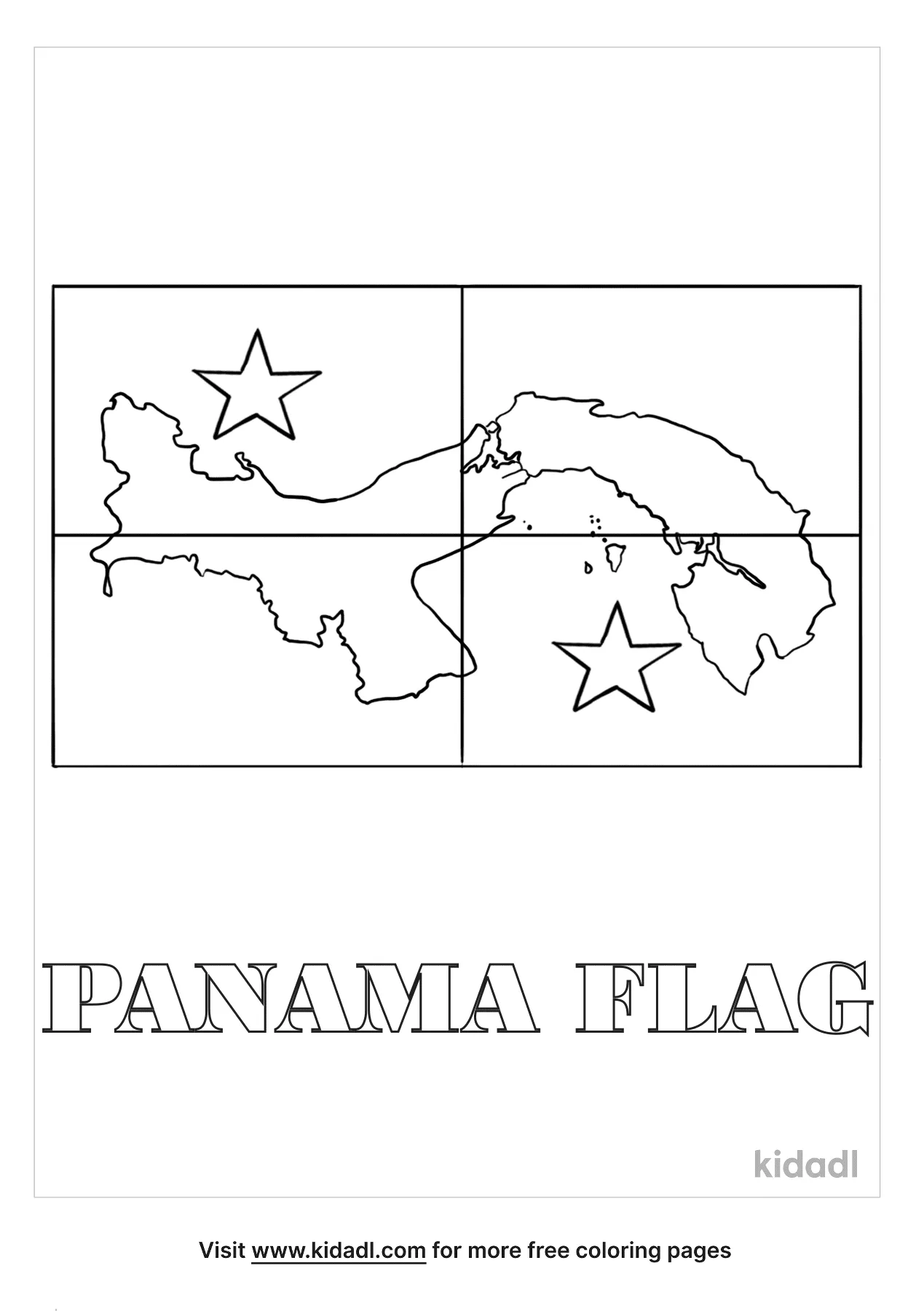 panama flag coloring pages