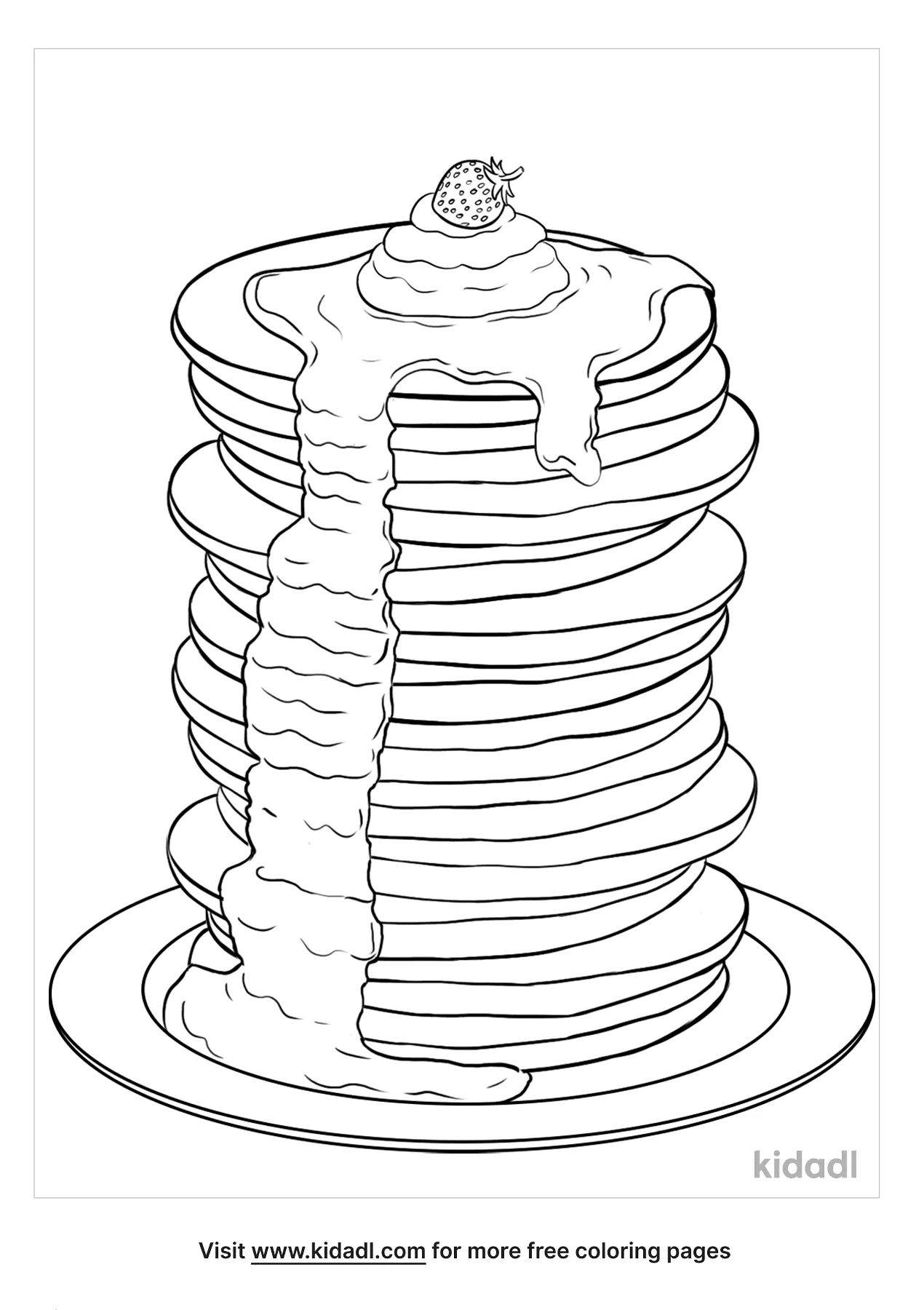 Pancake Coloring Pages   Free Food and drinks Coloring Pages   Kidadl