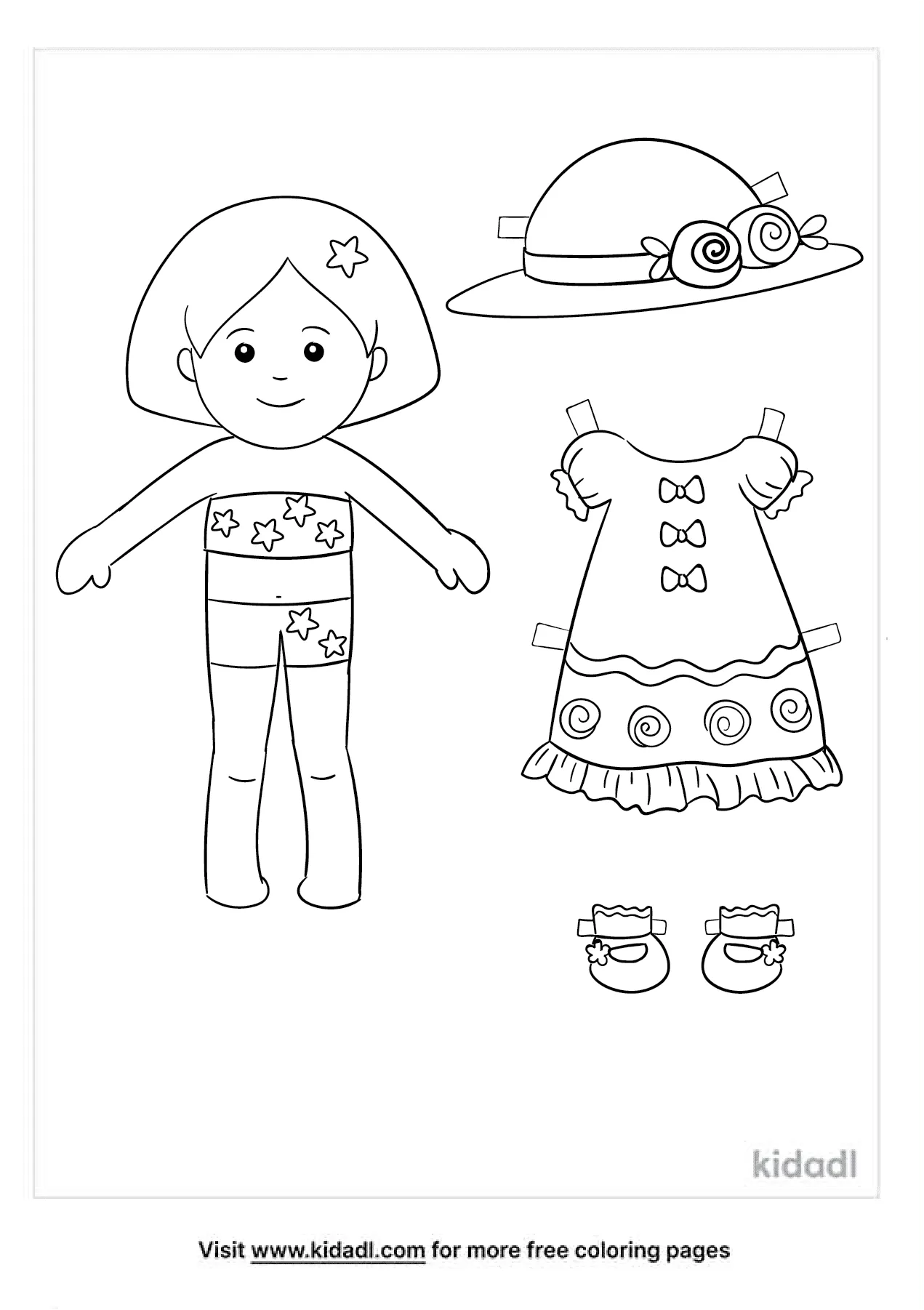 Paper Doll Coloring Page
