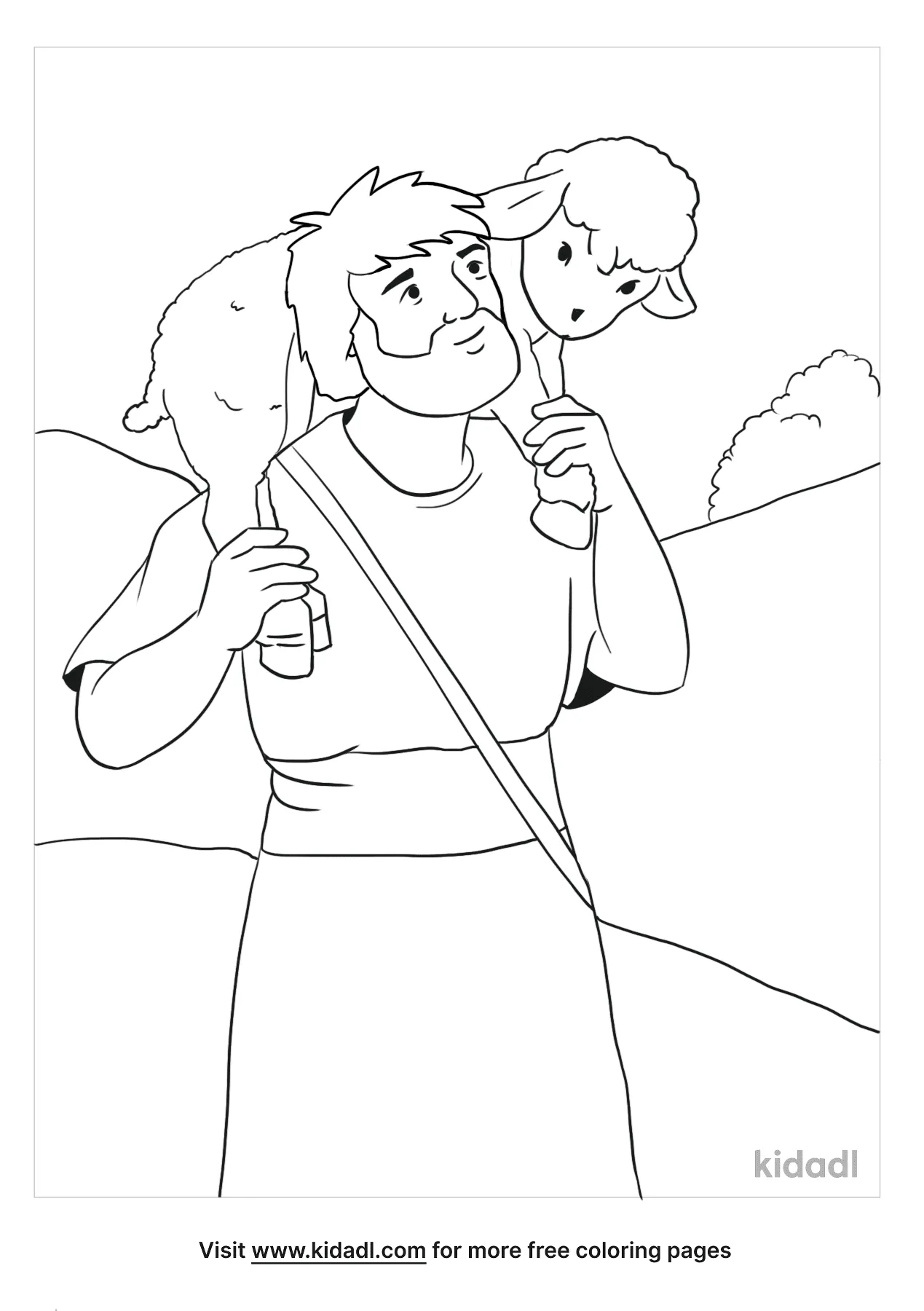 Parable Of The Lost Sheep Coloring Pages   Free Bible Coloring ...