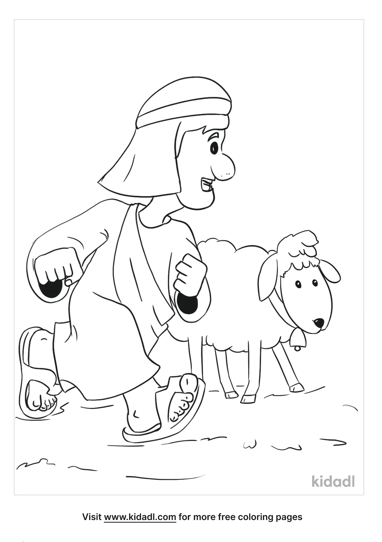 printable lost sheep coloring pages