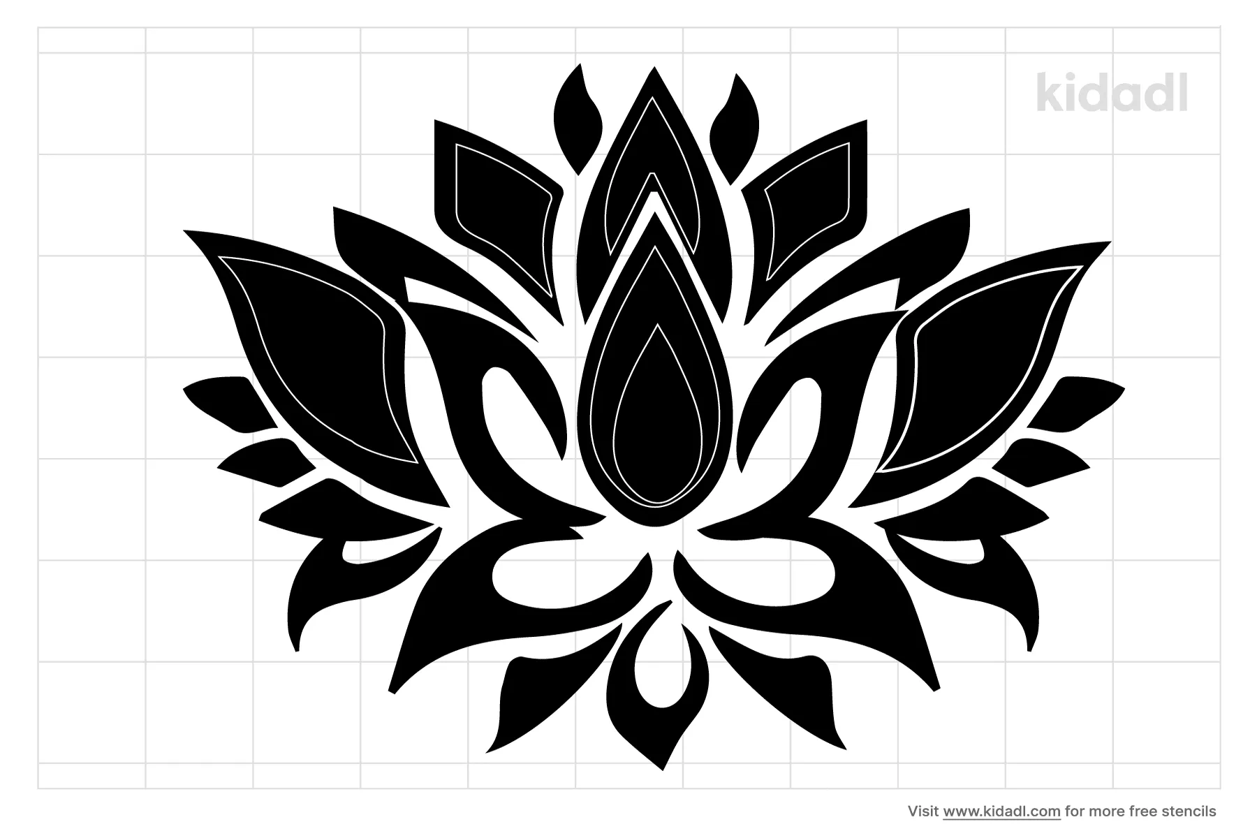Patterned Lotus Flower Stencils Free Printable Flowers Stencils Kidadl And Flowers Stencils Free Printable Stencils Kidadl