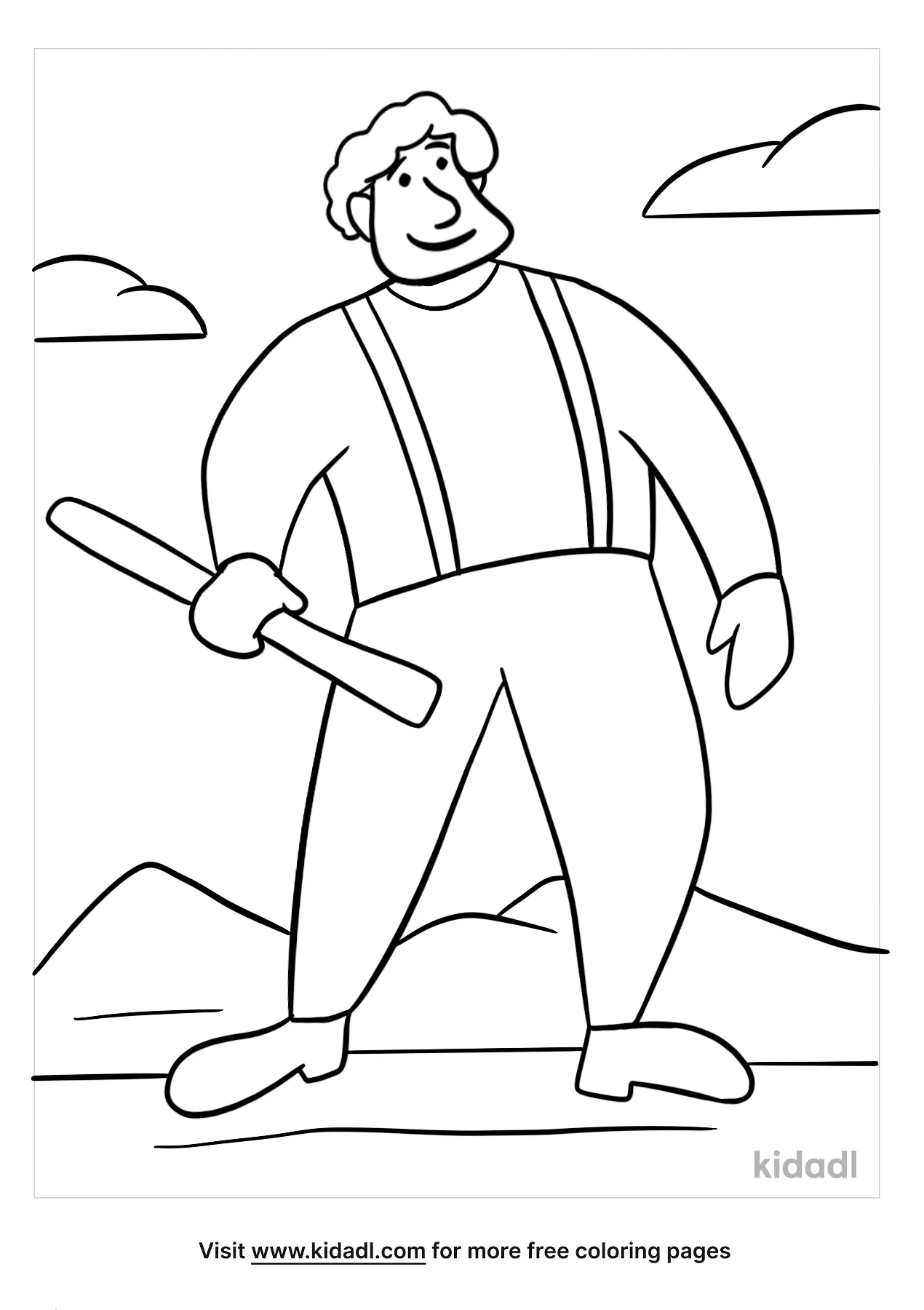 paul bunyan coloring pages activities