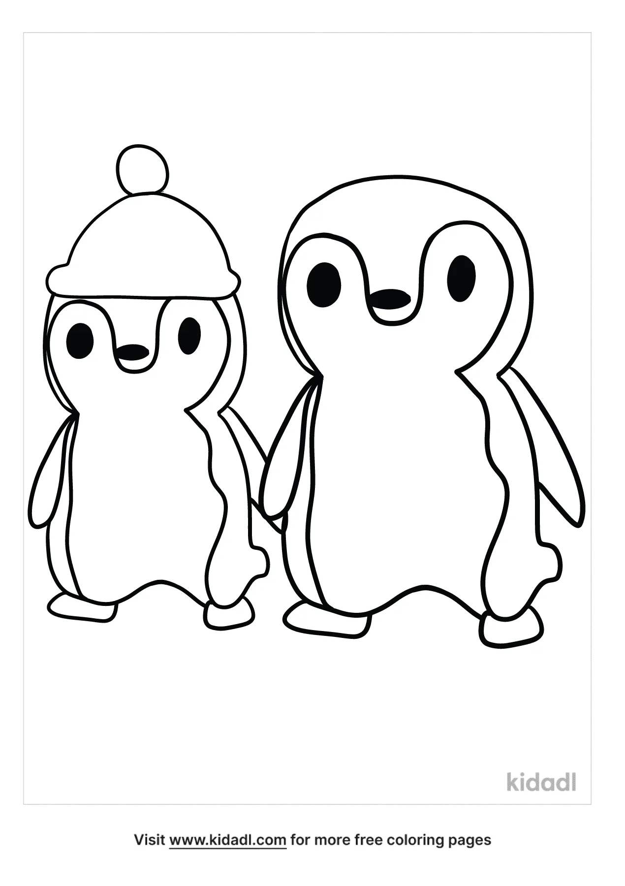 Baby Penguins Coloring Pages