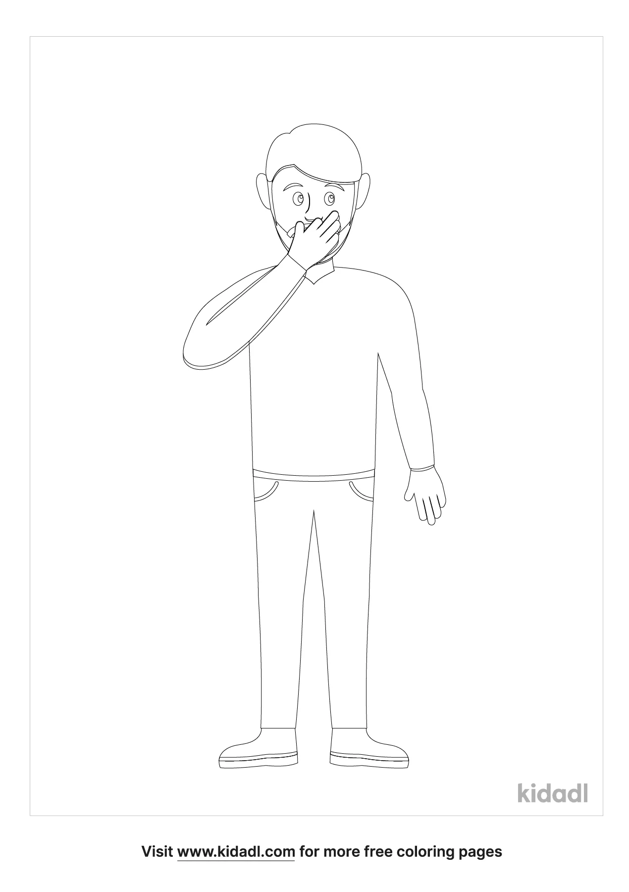 nose coloring page