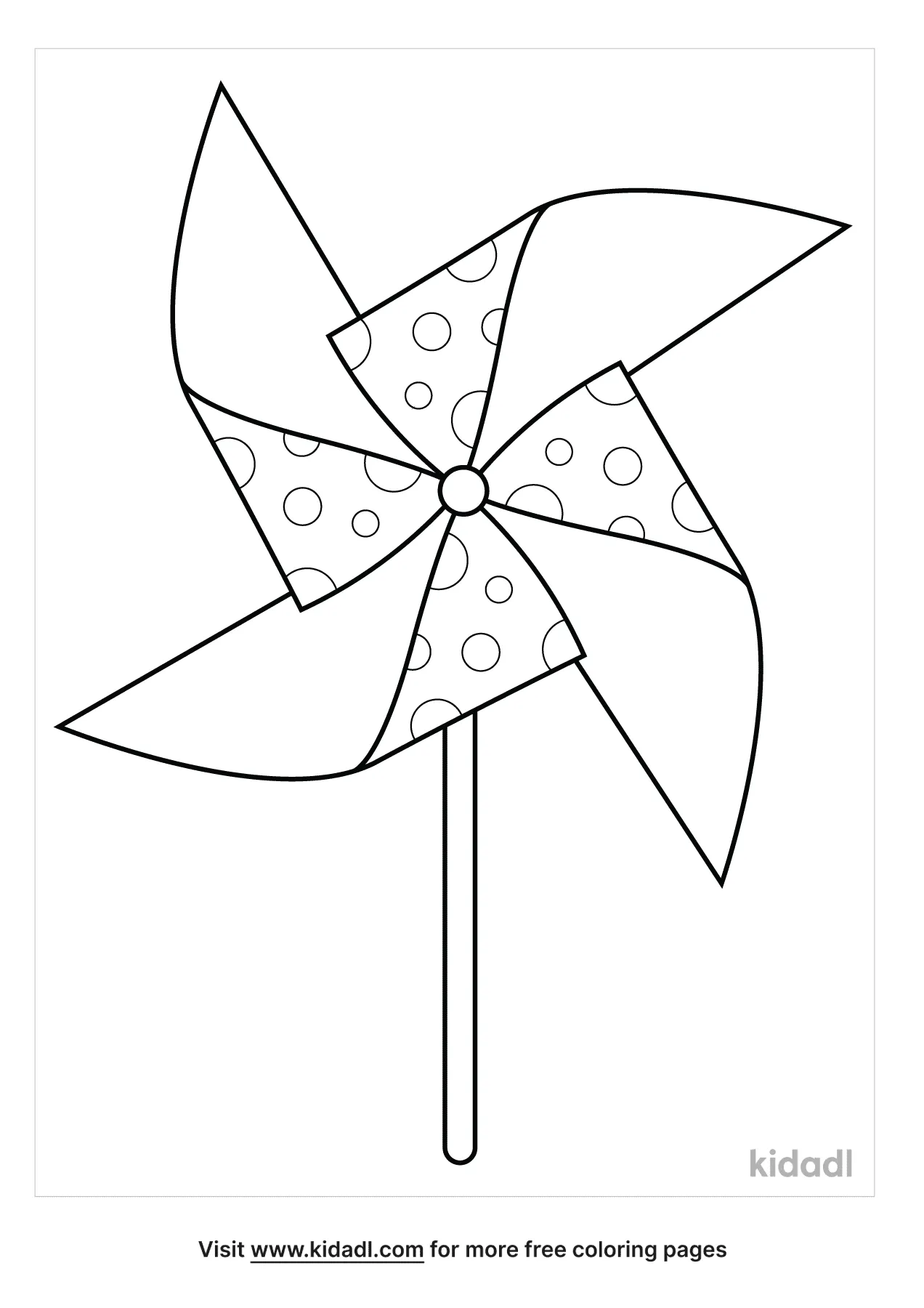 pinwheel coloring pages for kids