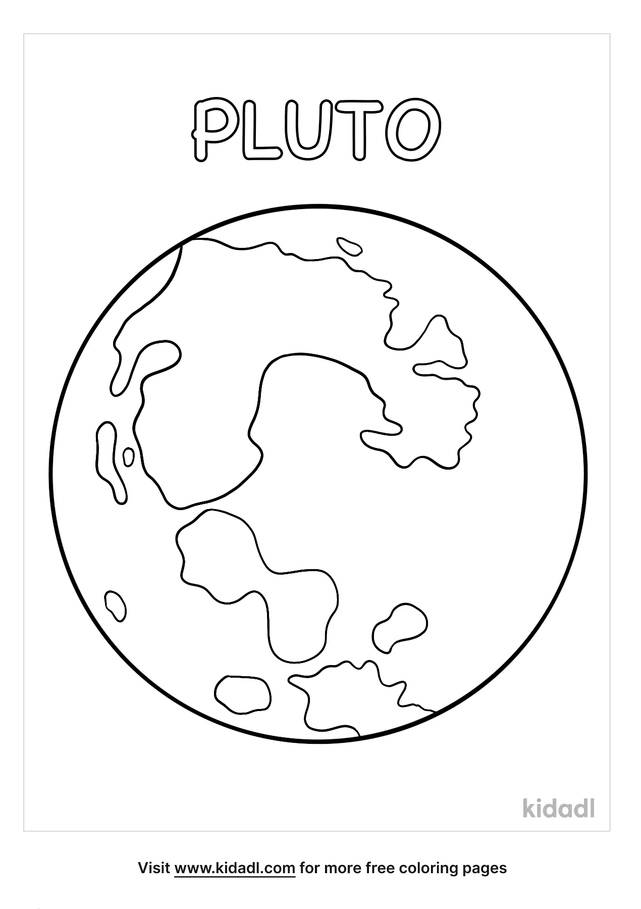 Плутон раскраска для детей