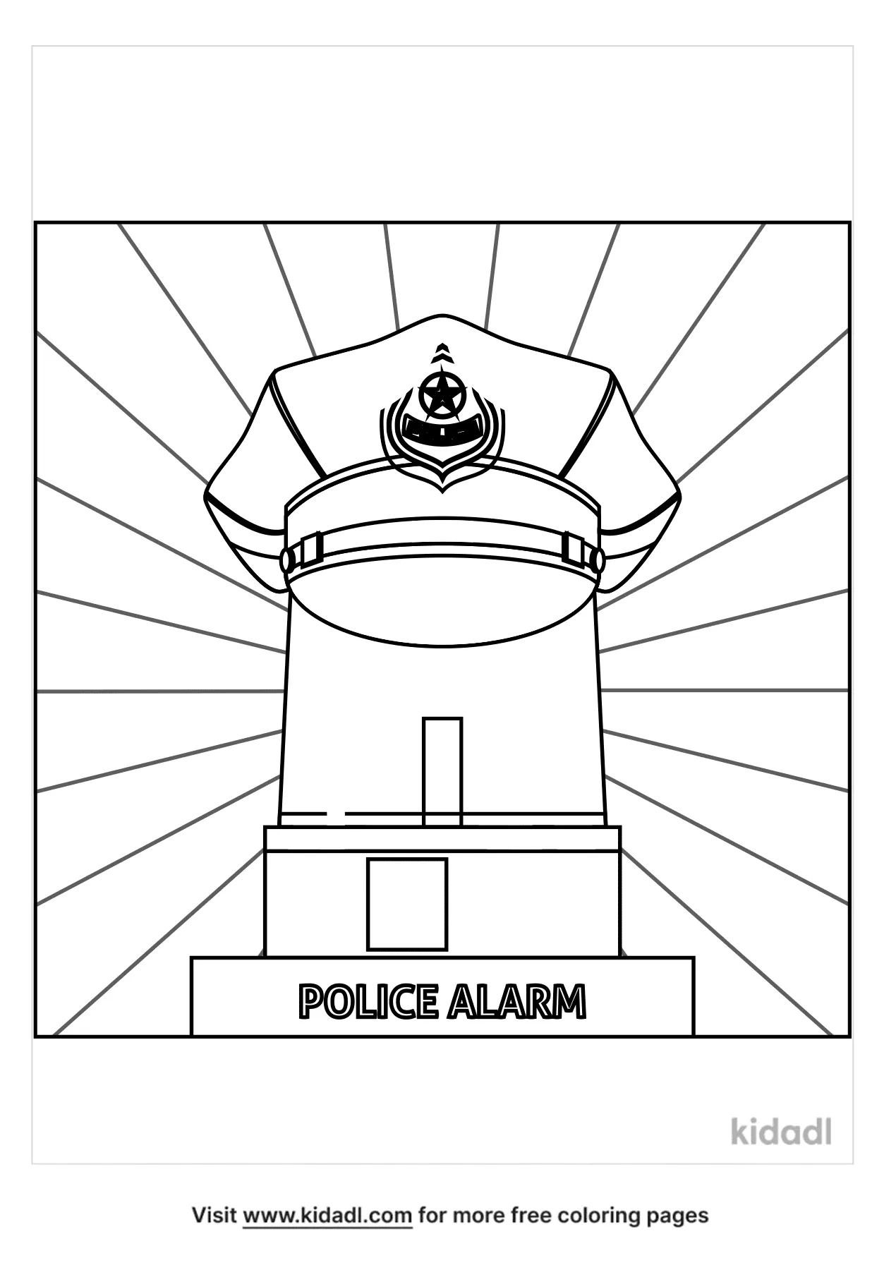 √ Police Hat Coloring - A Bobby A British Policeman Coloring Page