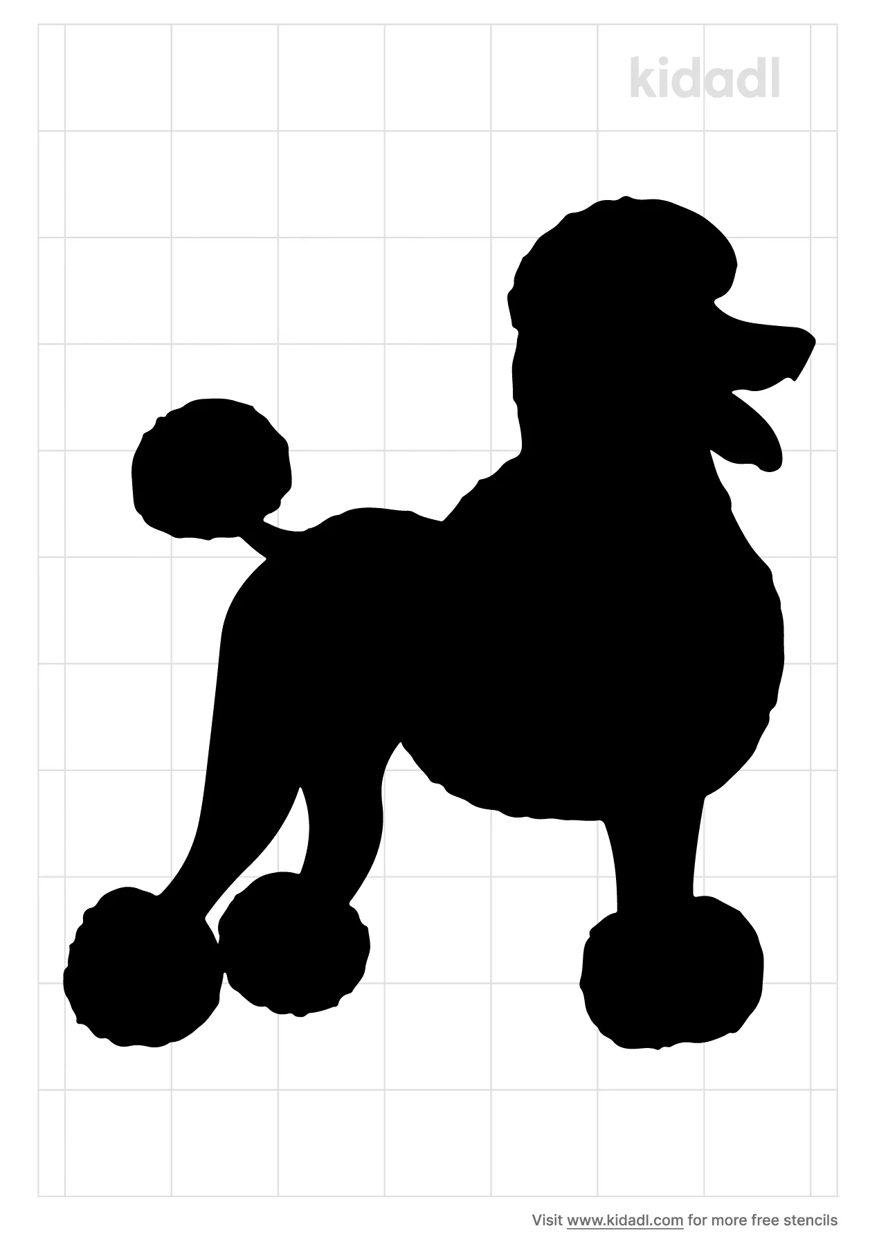 free-poodle-stencil-stencil-printables-kidadl