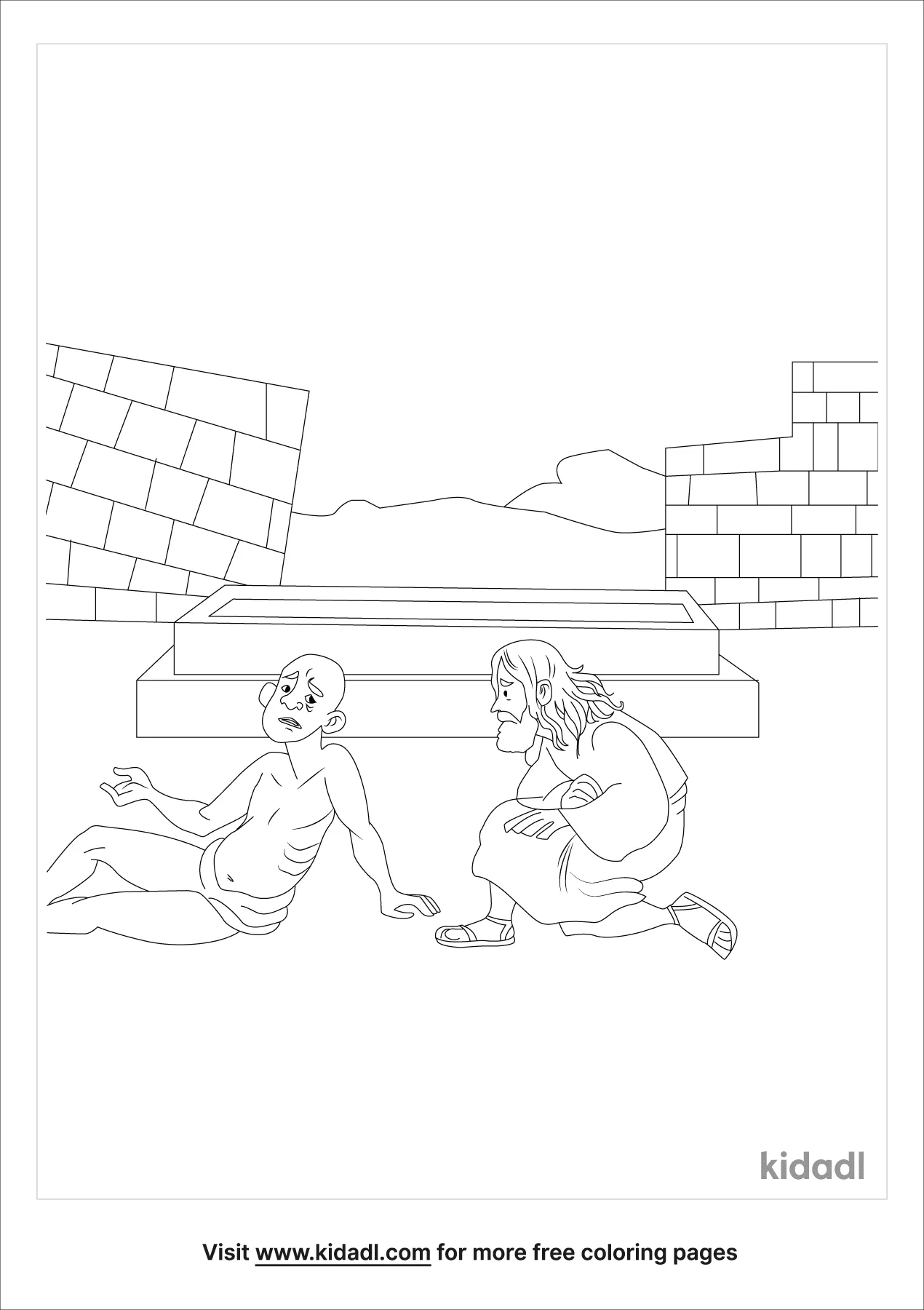 coloring pages pool of bethesda