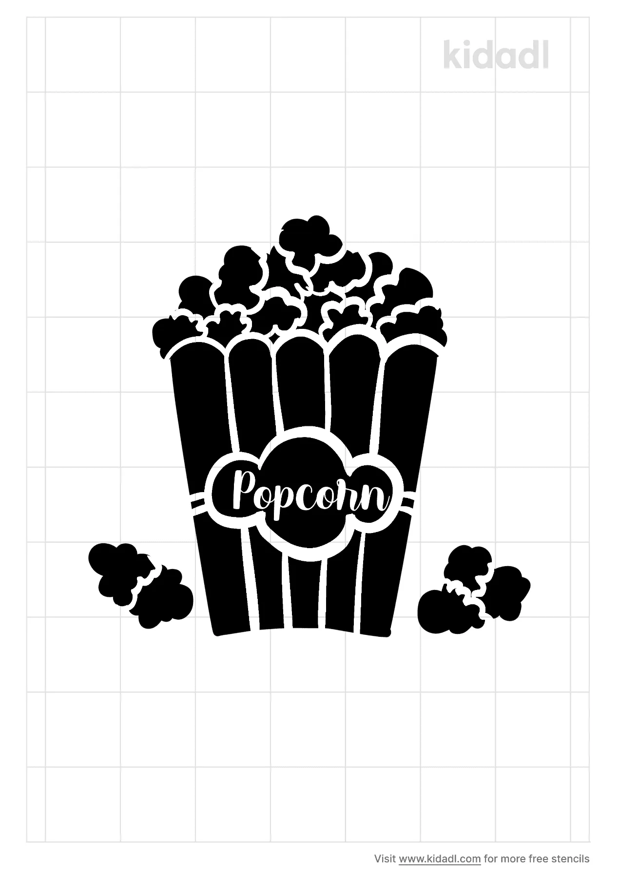 Free Popcorn Stencil 