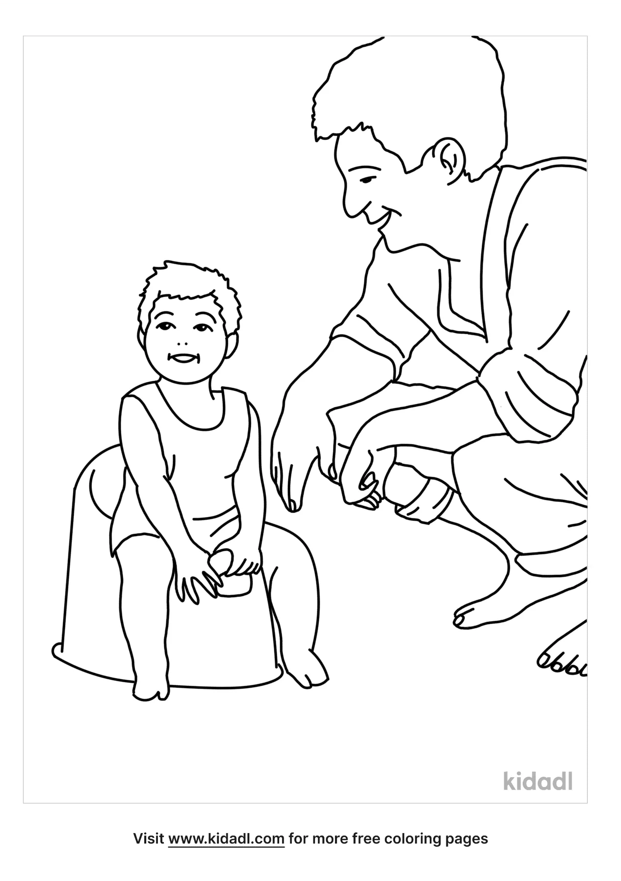 toilet training coloring pages