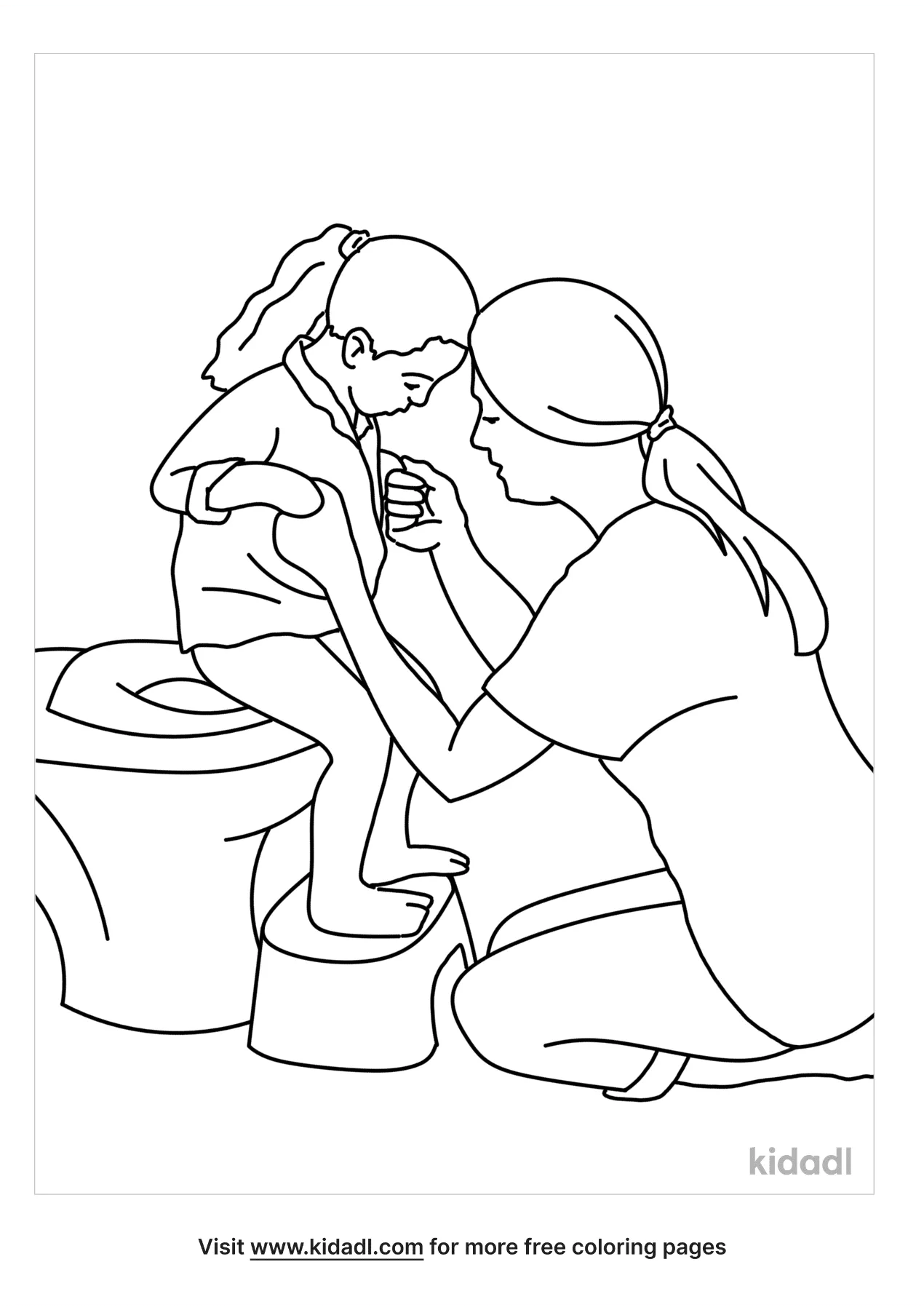 toilet training coloring pages