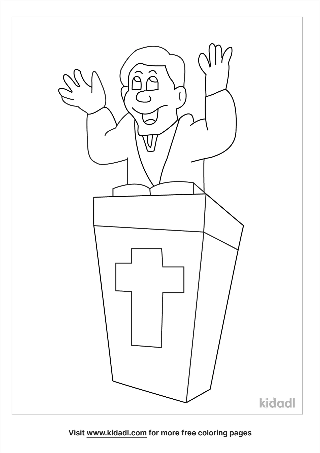 Preacher Coloring Page | Free Jobs Coloring Page | Kidadl