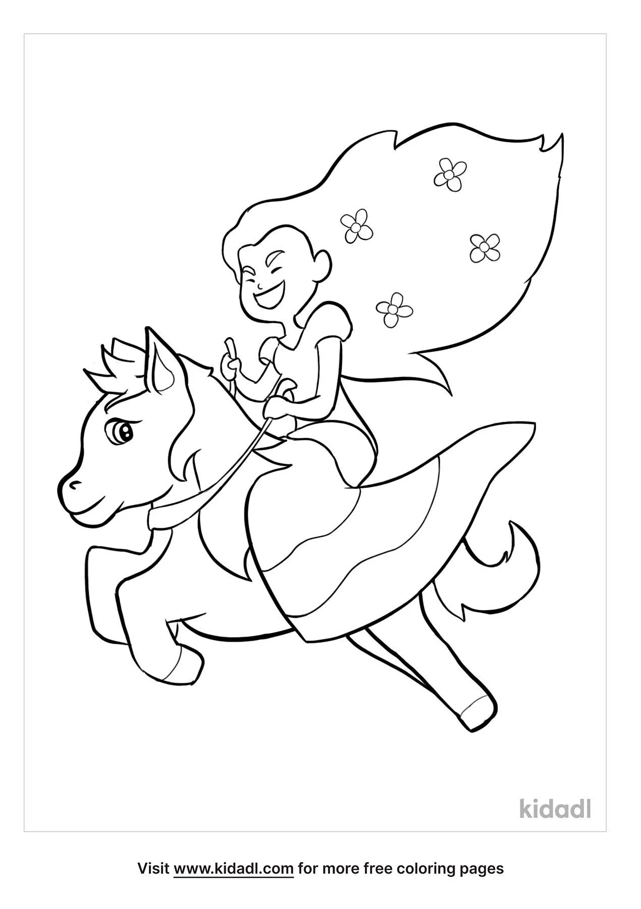 Princess Horse Coloring Pages   Free Princess Coloring Pages   Kidadl