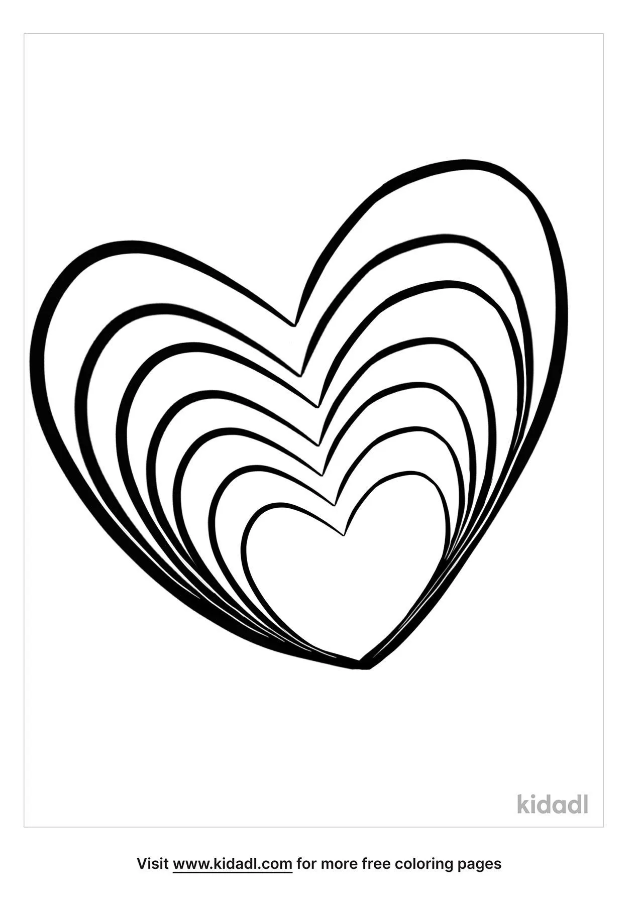 Rainbow Heart Coloring Pages - Hearts Coloring Pages Coloringall : Free