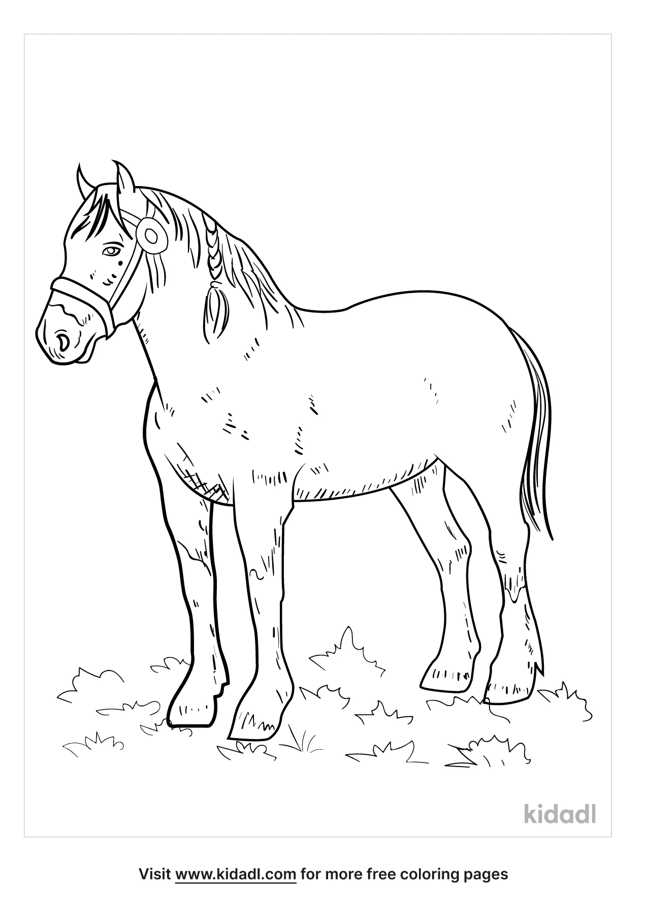 realistic horse colouring pages kidadl