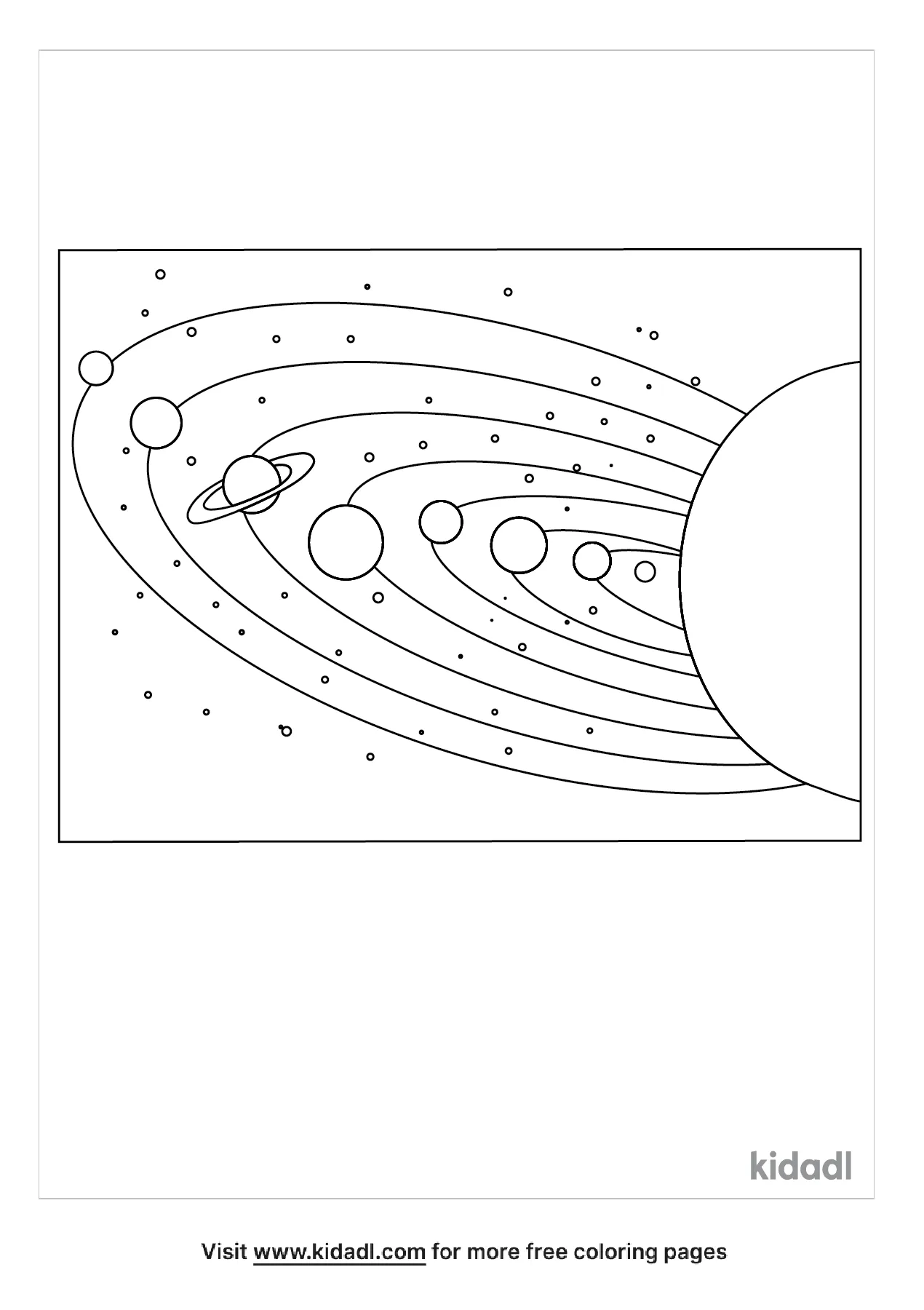Realistic Space Coloring Page