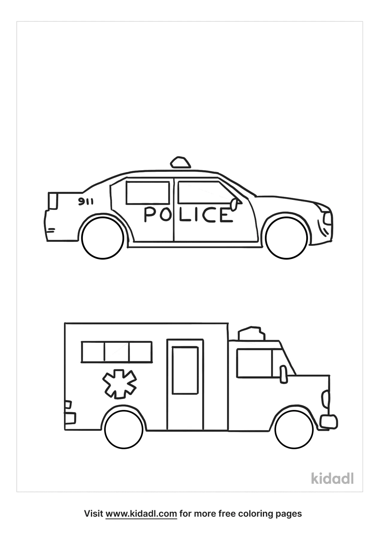 Rescue Vehicules Coloring Page