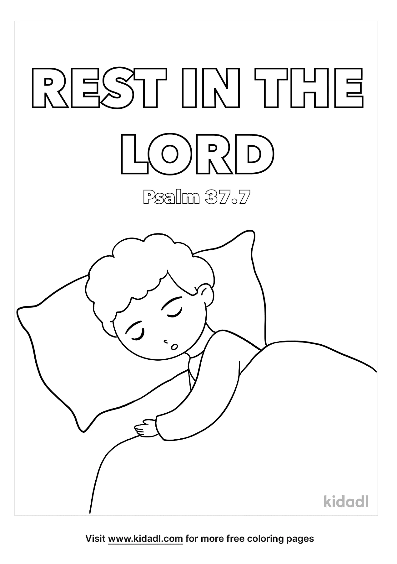 Rest In The Lord Coloring Page