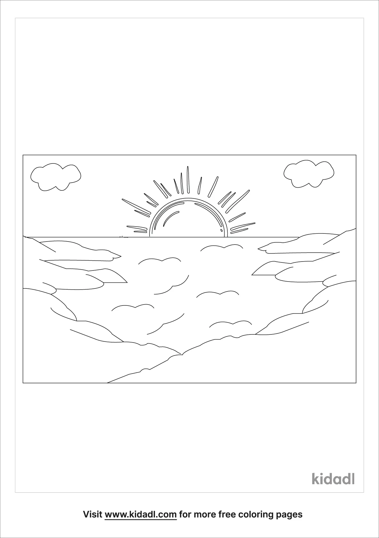 rising sun coloring page free weather coloring page kidadl