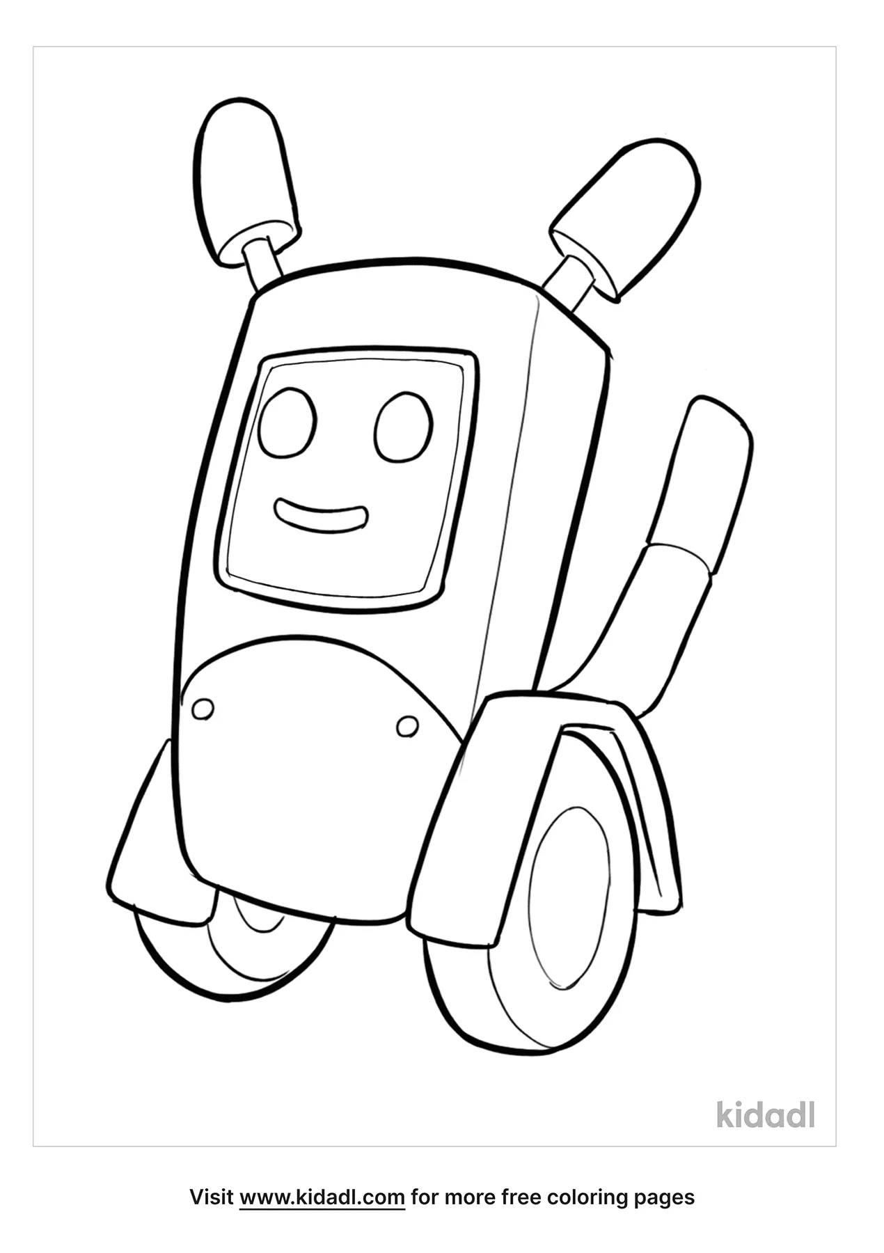 Free Robot Coloring Page | Coloring Page Printables | Kidadl