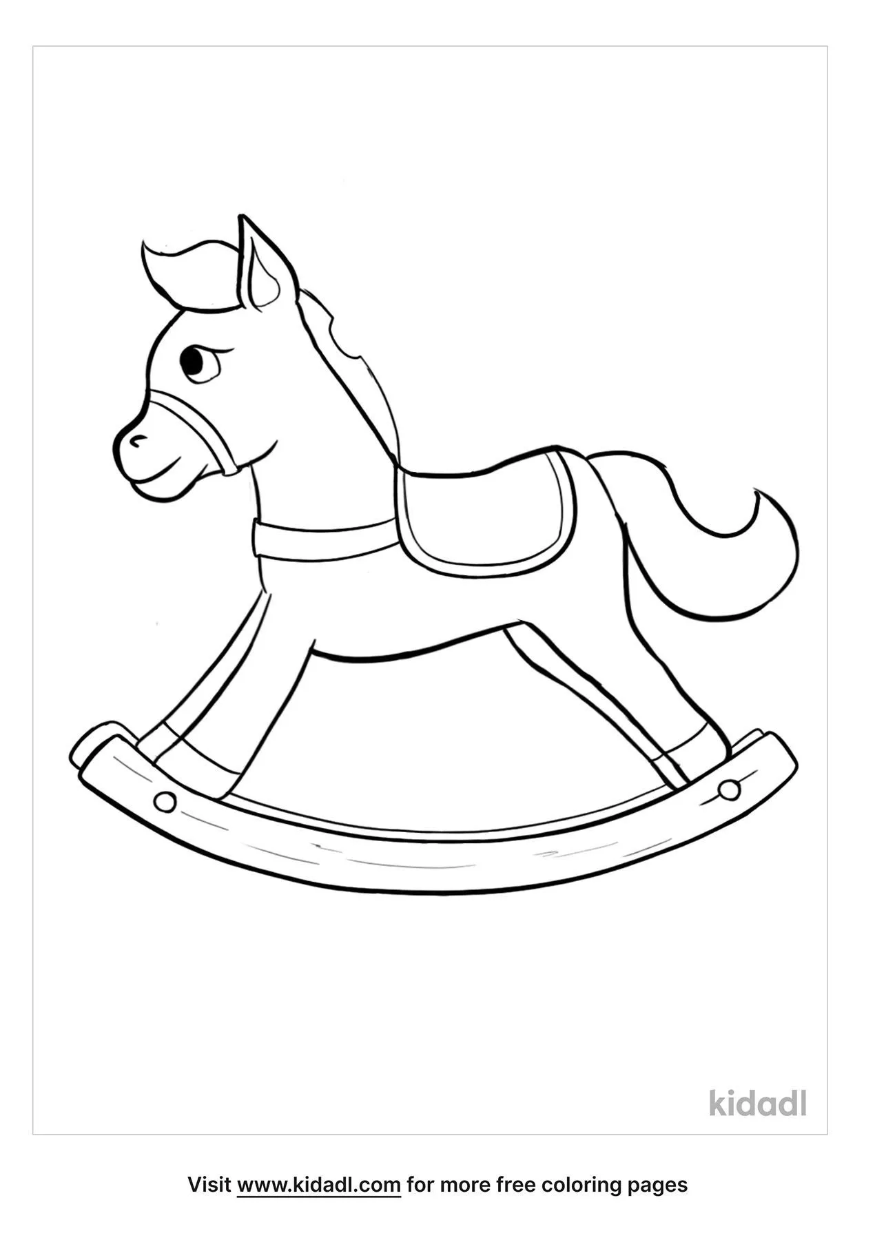 Лошадь качалка раскраска