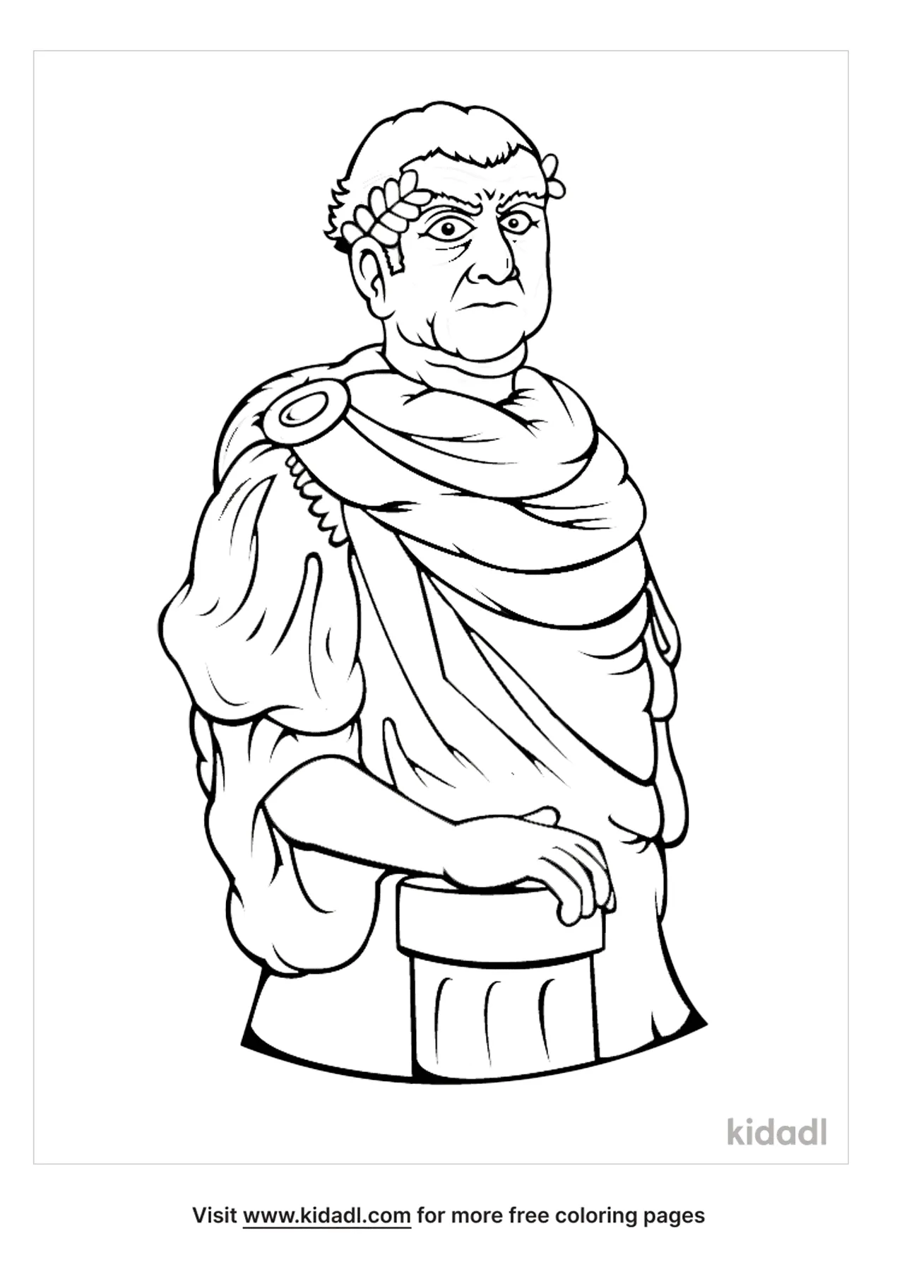 Free Roman Emperor Cartoon Coloring Page | Coloring Page Printables | Kidadl