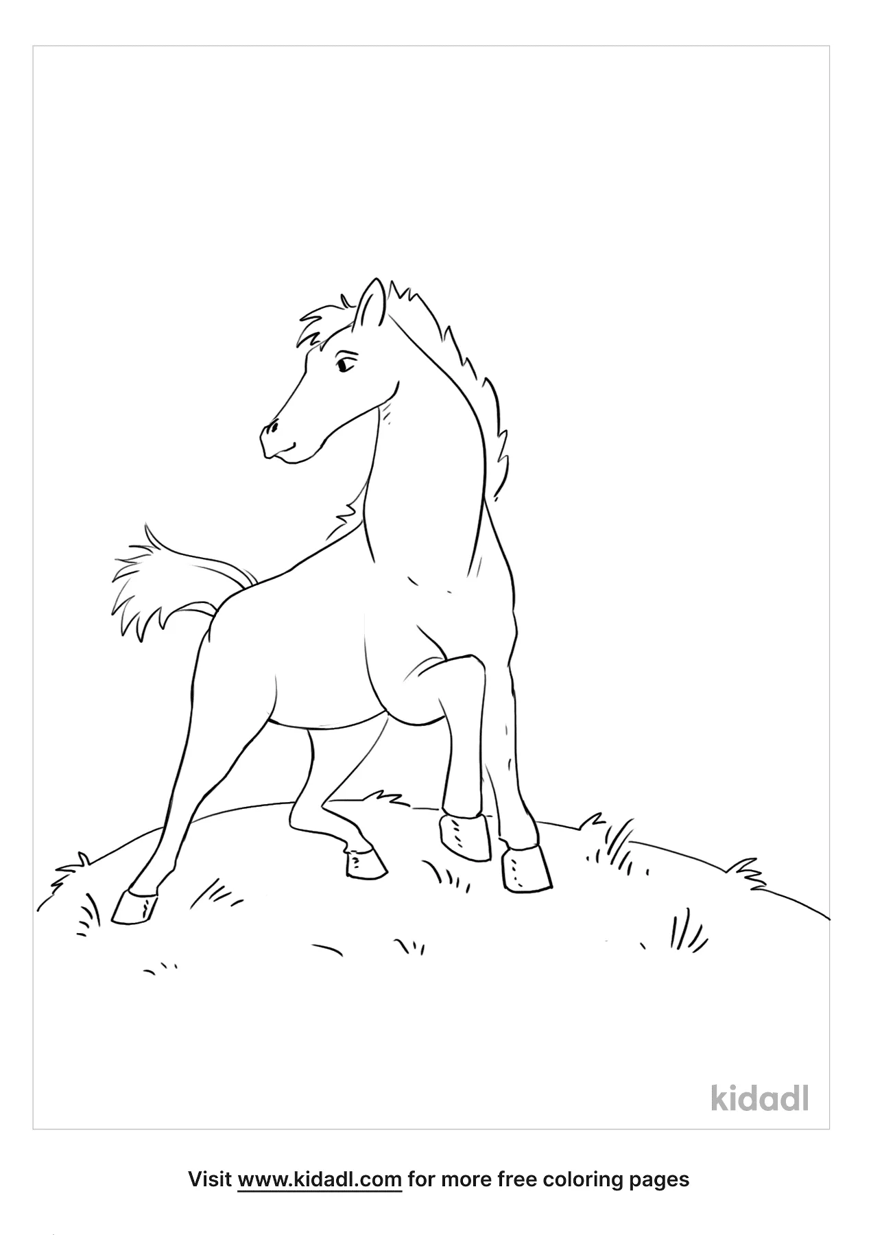 free running horse coloring pages