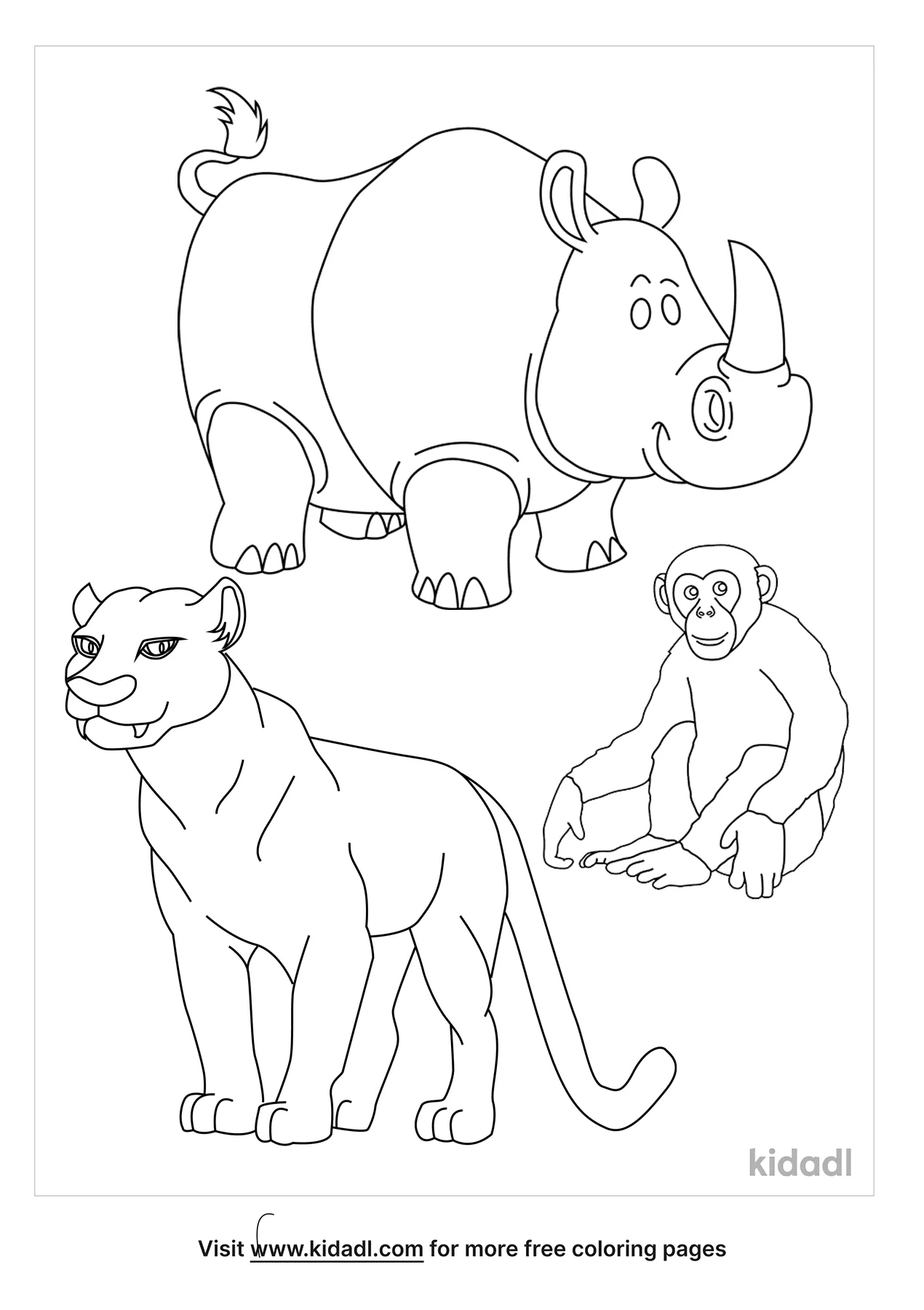 animal coloring pages free print