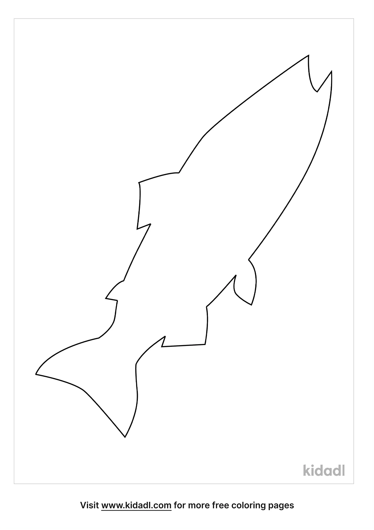 Salmon Template Coloring Page