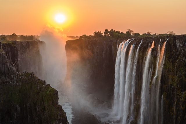 A sunset cruise on the Zambezi River is a popular activity for visitors to Victoria Falls.