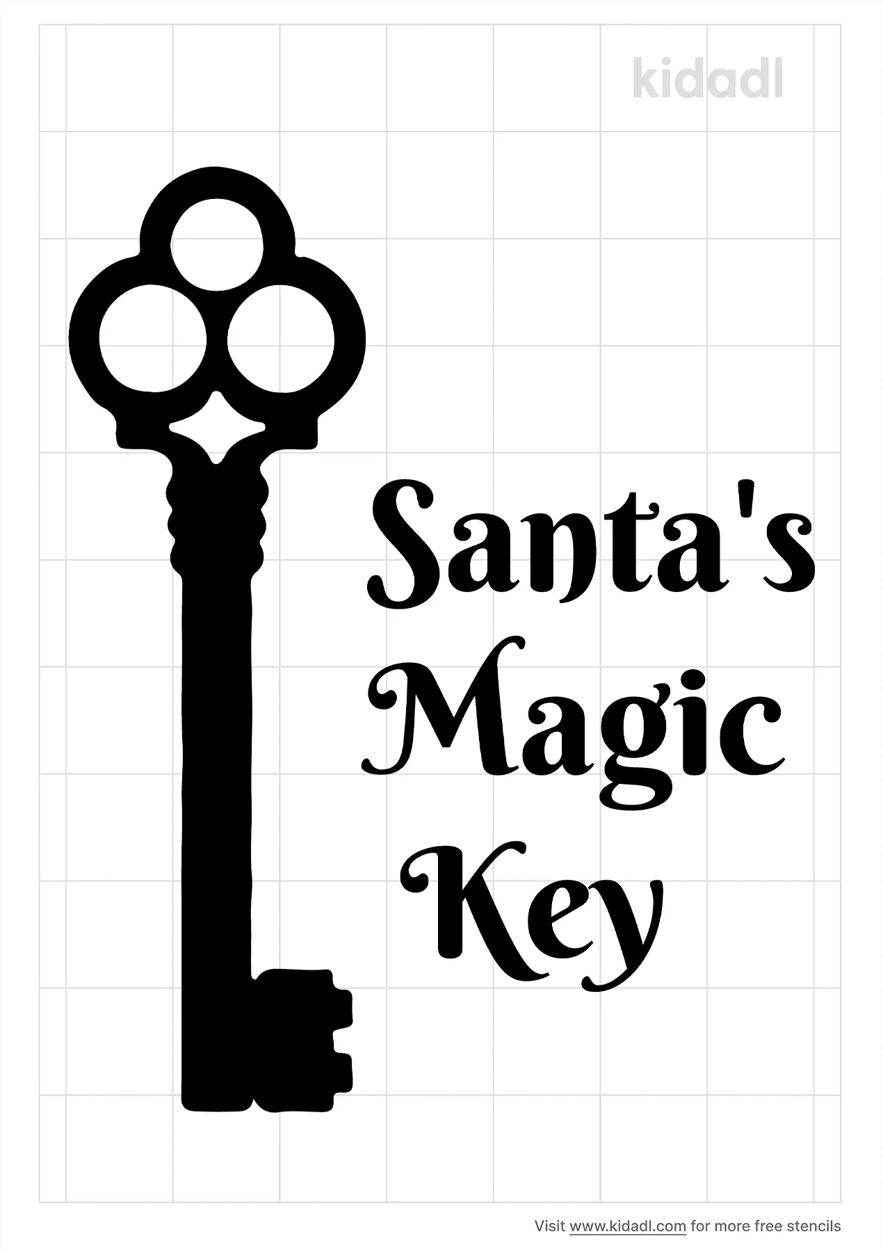 Free Santa's Magic Key Stencil Stencil Printables Kidadl