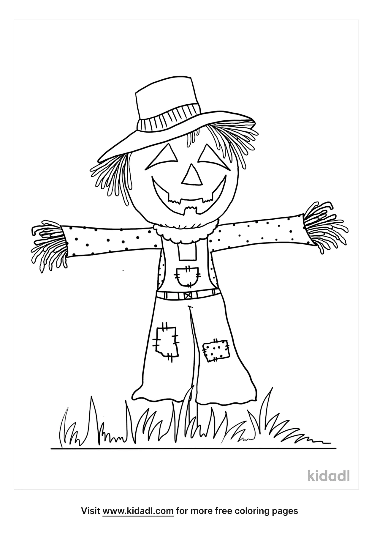 scarecrow coloring pages free printable